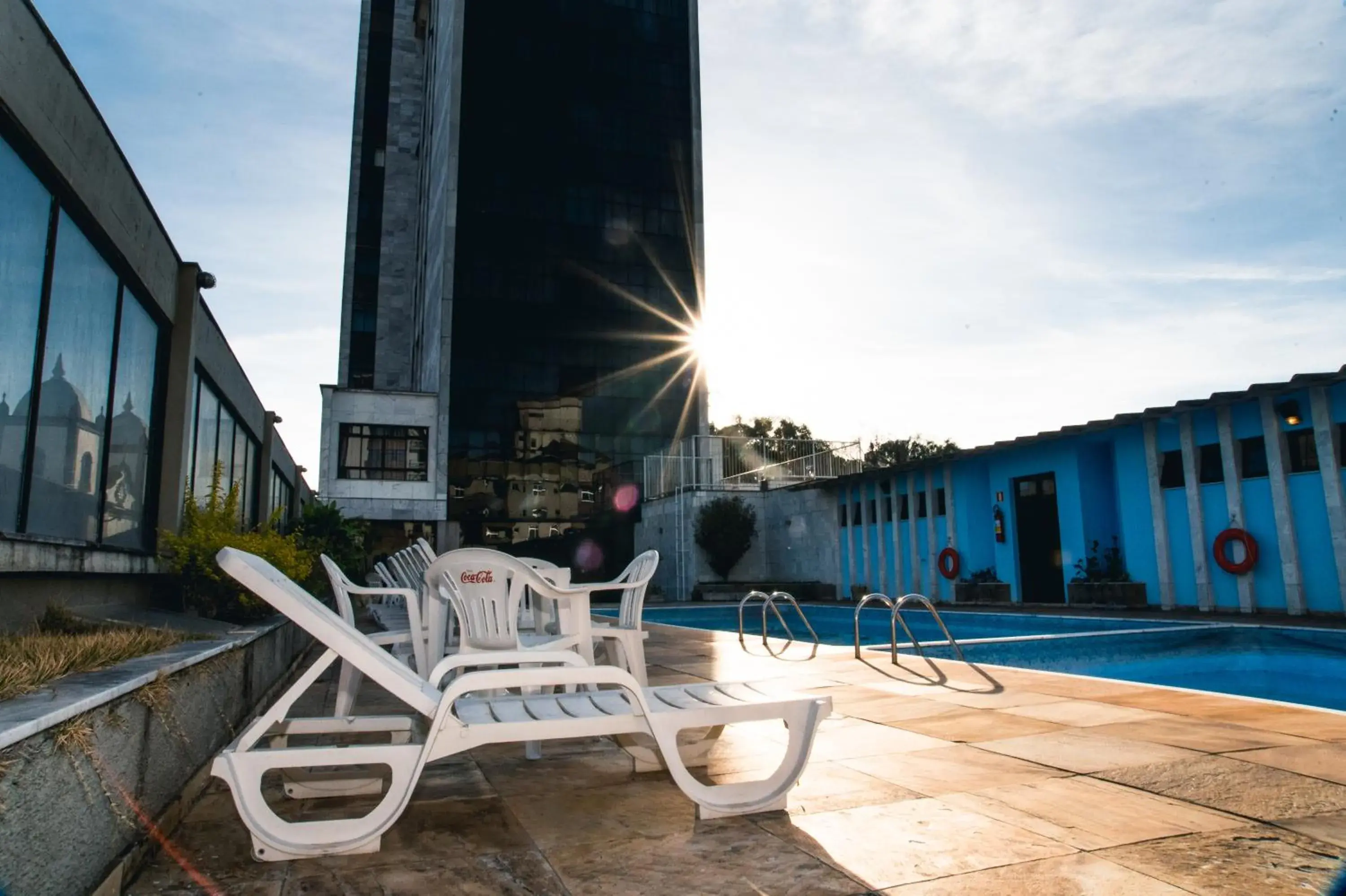Pool view in Lucape Palace Hotel Pool view in Lucape Palace Hotel