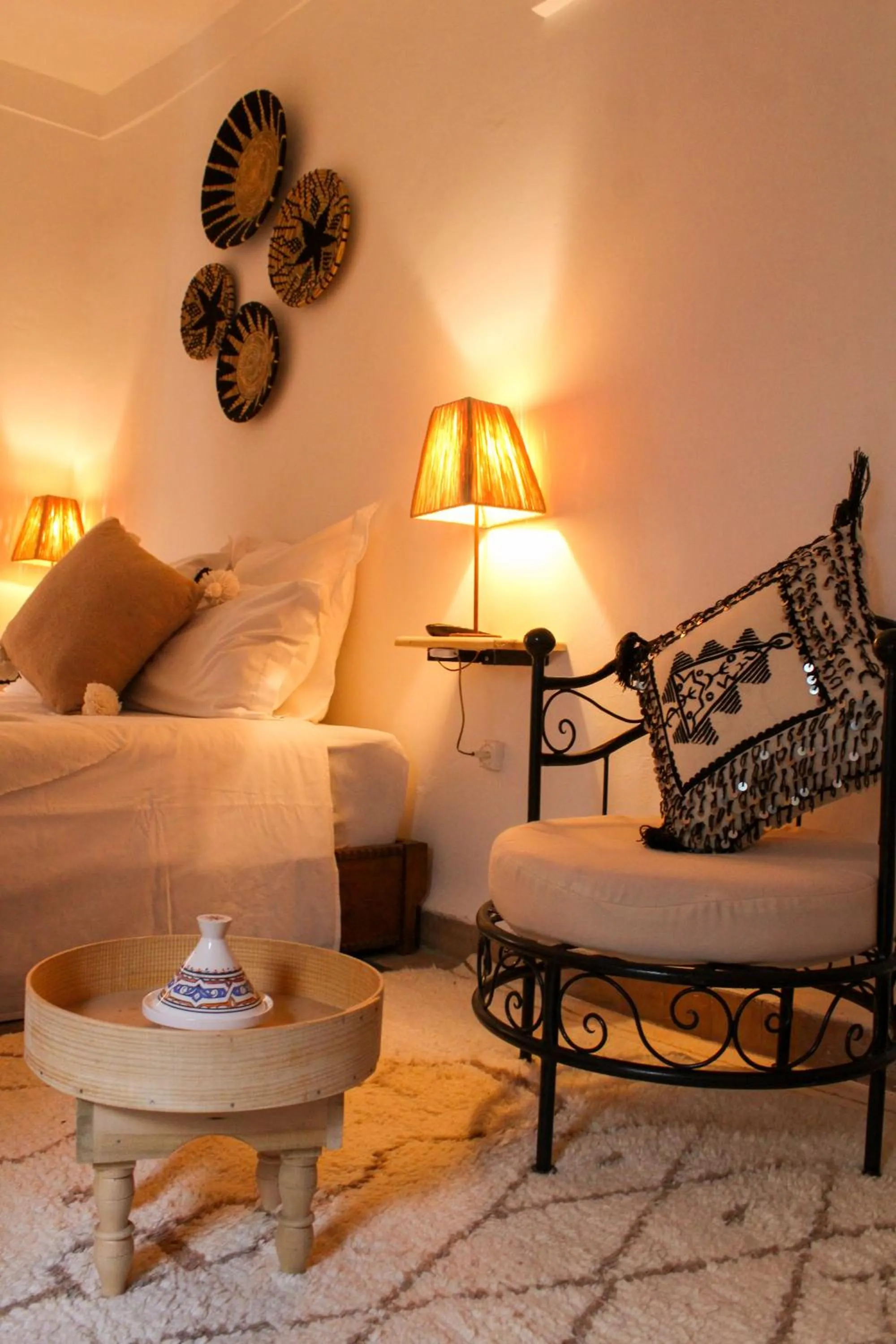 Decorative detail, Bed in Riad Amra