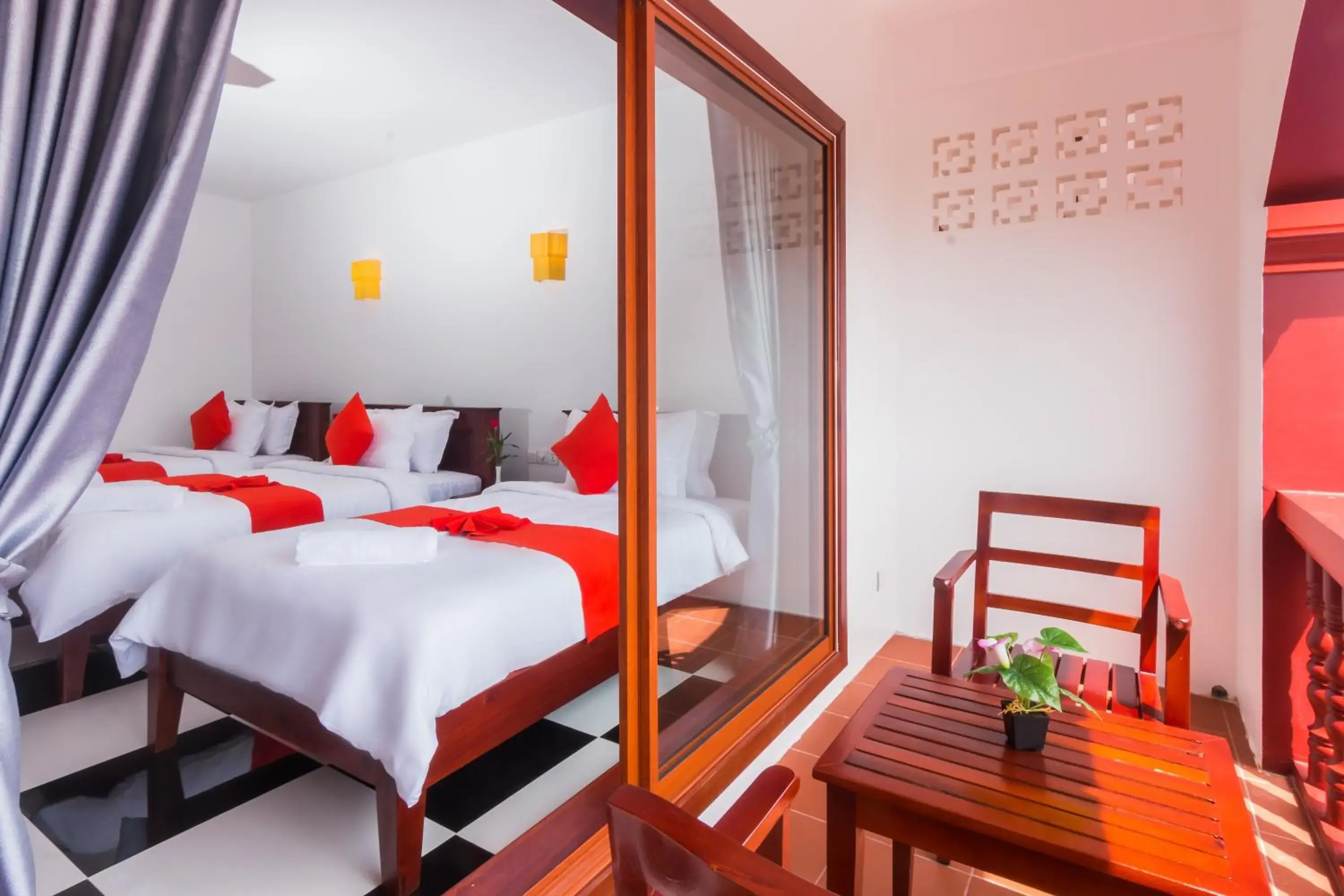 Balcony/Terrace, Bed in Bou Savy Villa Balcony/Terrace, Bed in Bou Savy Villa