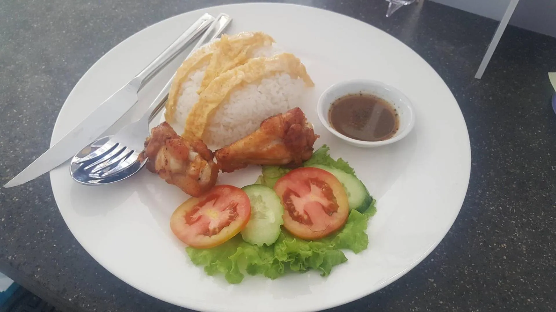 American breakfast in Bou Savy Villa