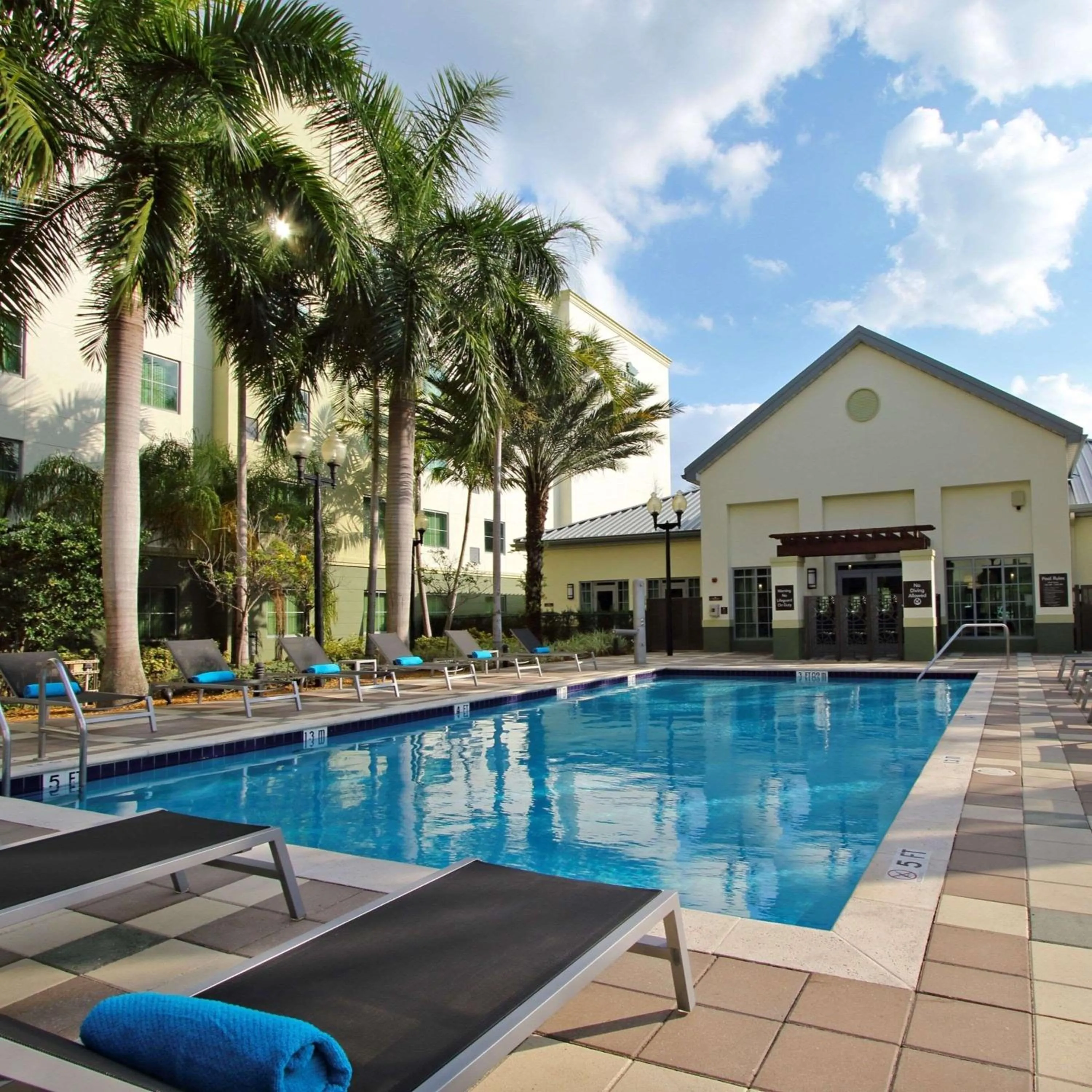 Pool view in Homewood Suites by Hilton Fort Lauderdale Airport-Cruise Port