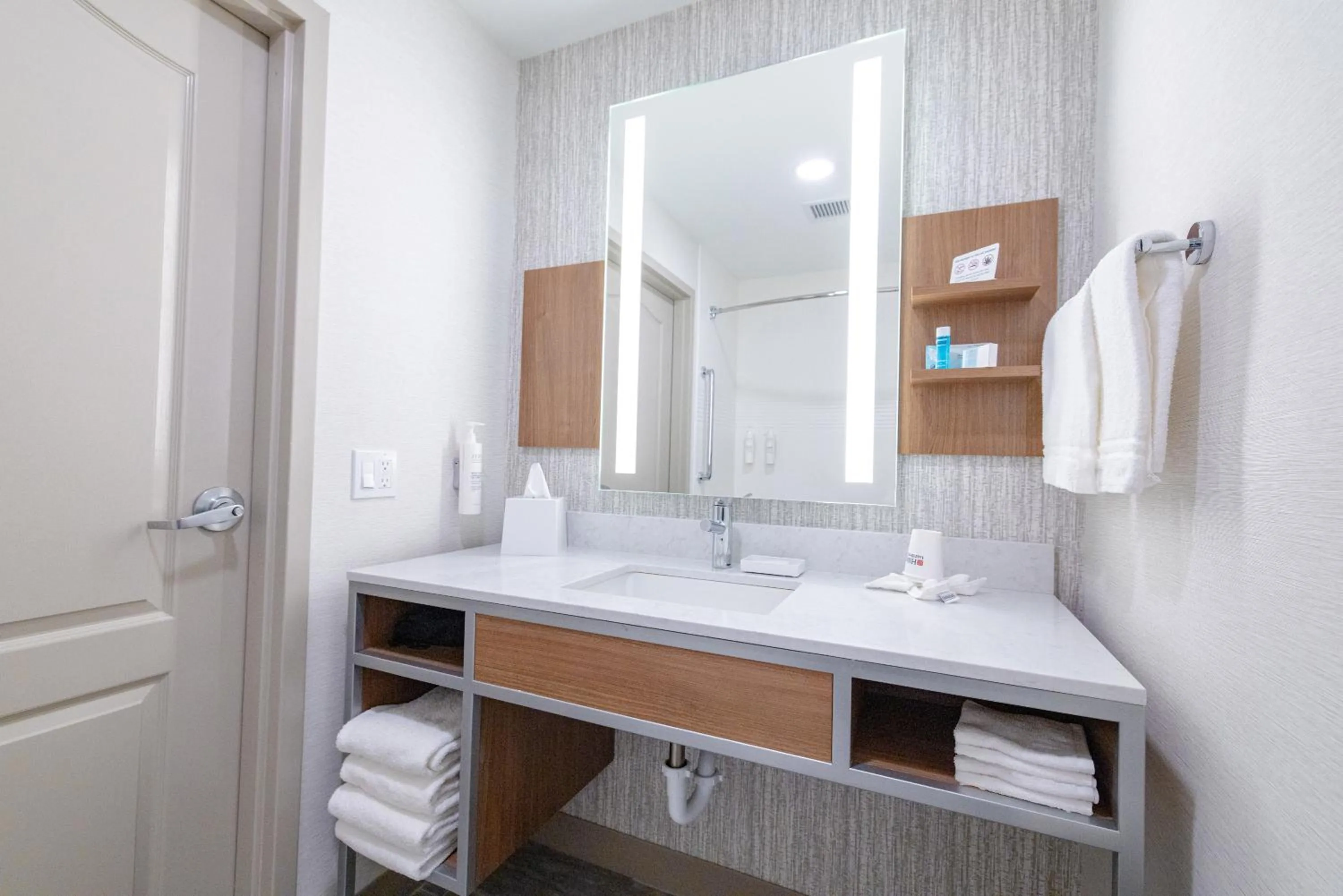 Bathroom, Bed in Hilton Garden Inn Lakewood
