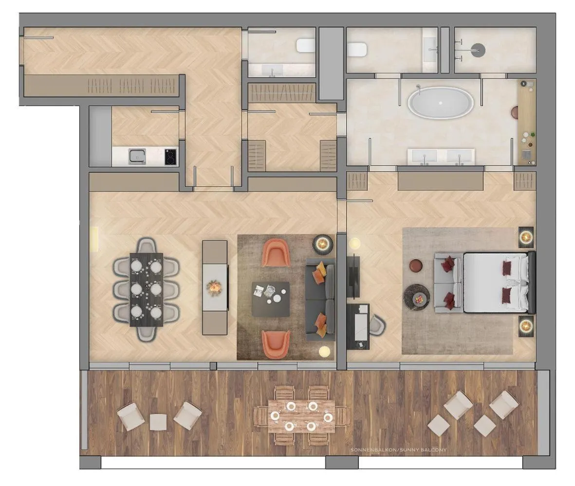 Floor plan in Waldhotel by Bürgenstock