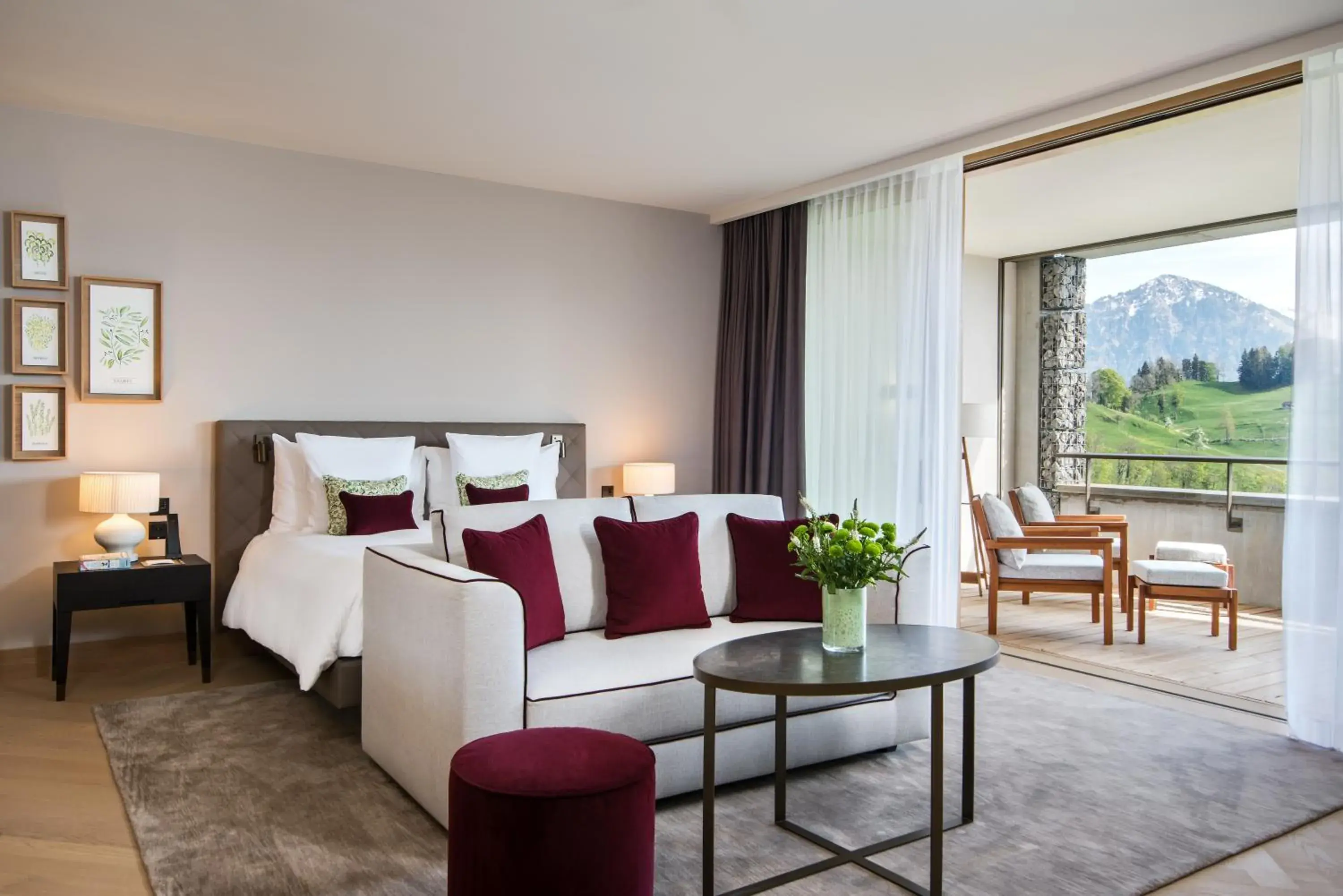 Bed in Waldhotel by Bürgenstock Bed in Waldhotel by Bürgenstock