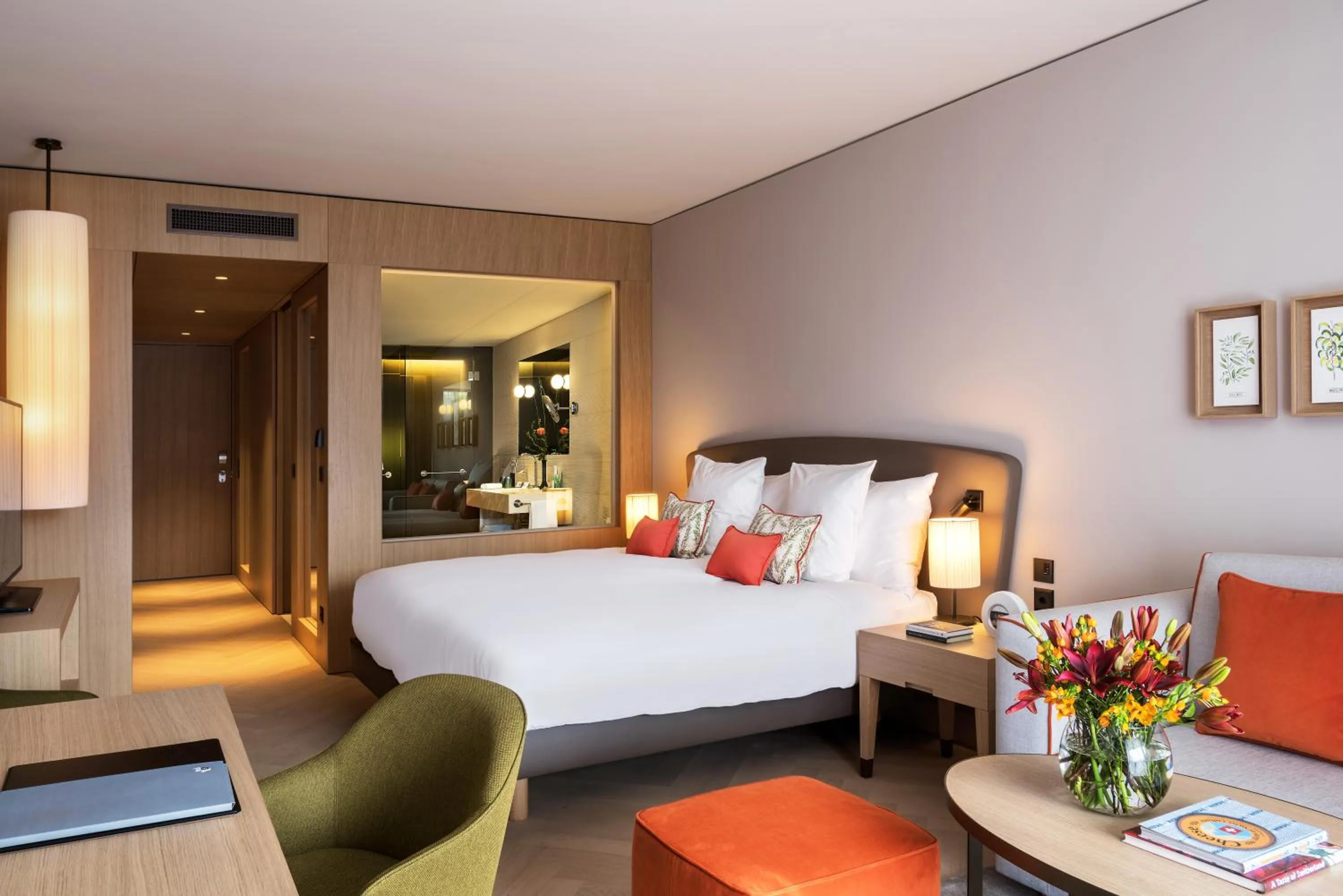 Bedroom, Bed in Waldhotel by Bürgenstock