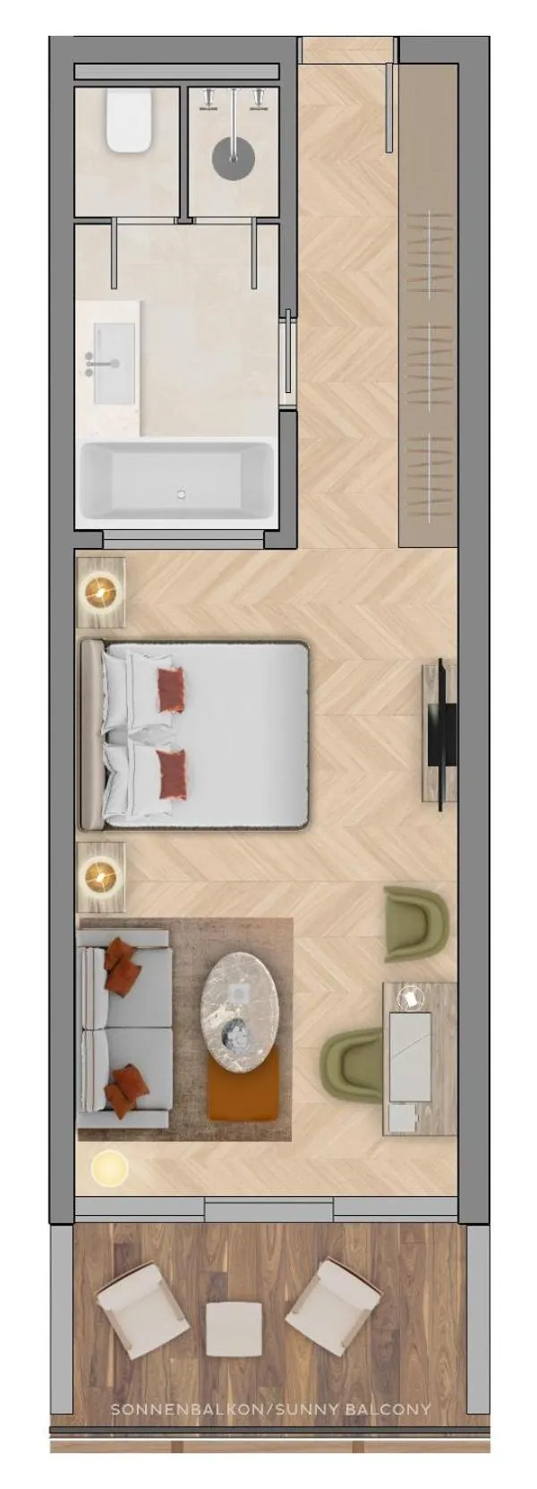 Floor plan in Waldhotel by Bürgenstock