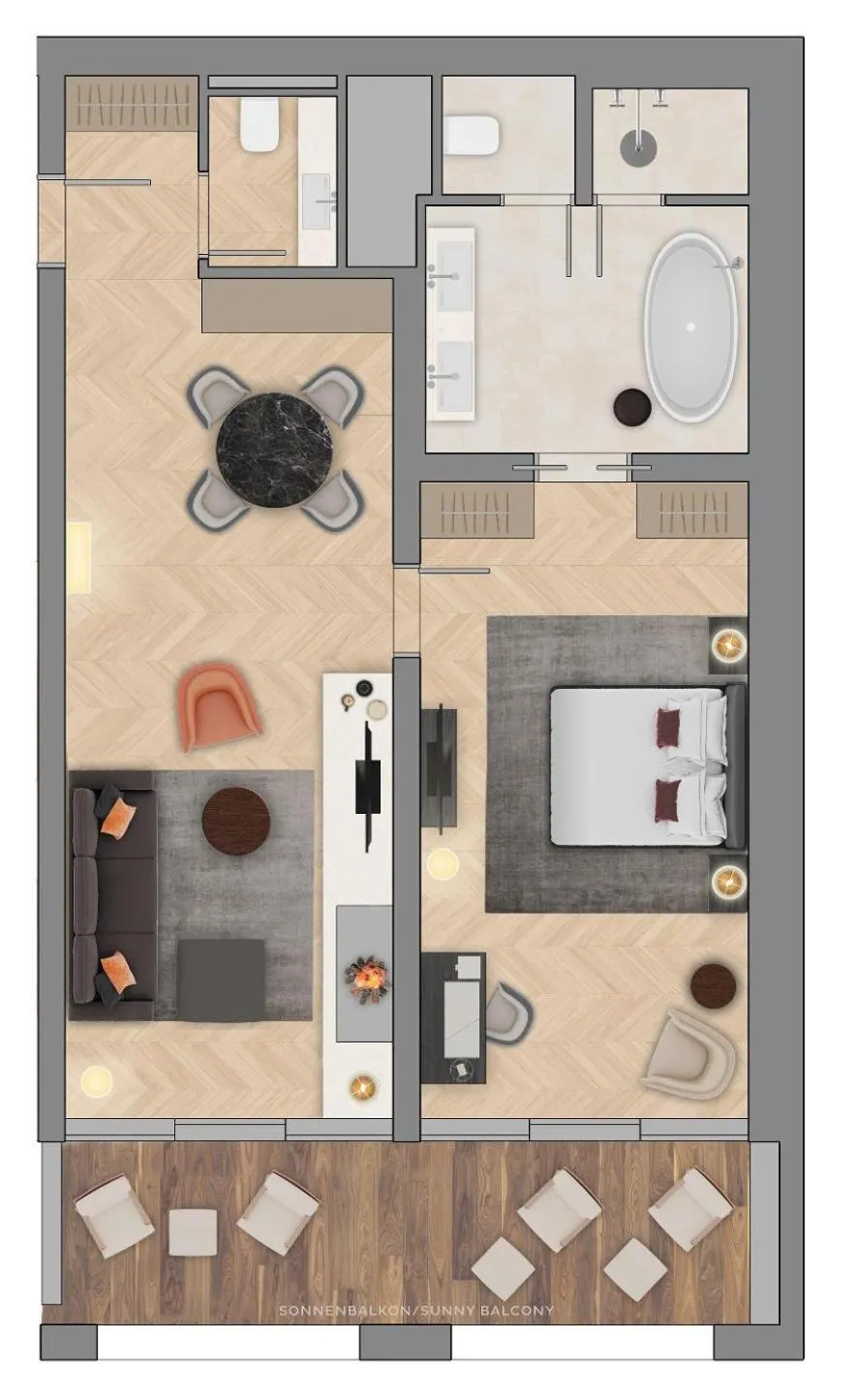 Floor plan in Waldhotel by Bürgenstock