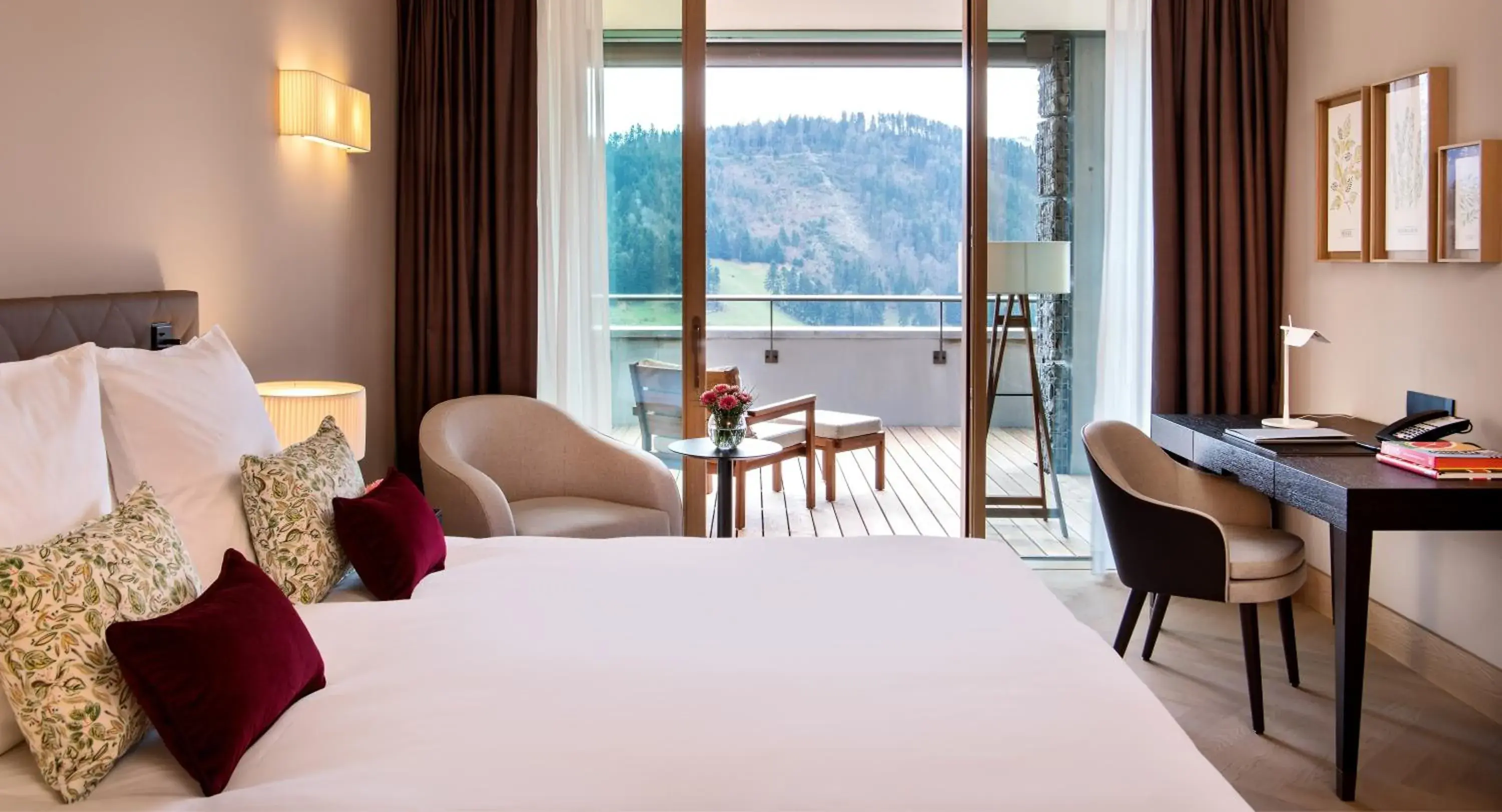 Bed in Waldhotel by Bürgenstock Bed in Waldhotel by Bürgenstock