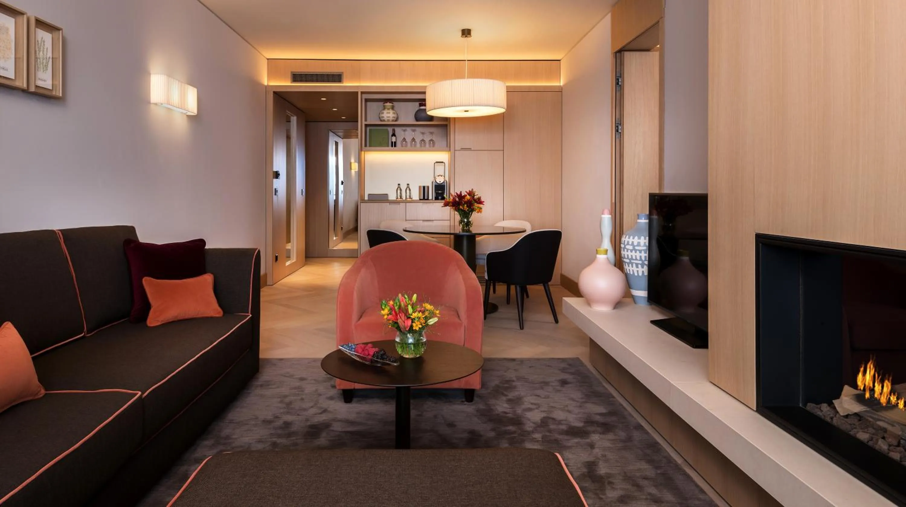 Living room in Waldhotel by Bürgenstock