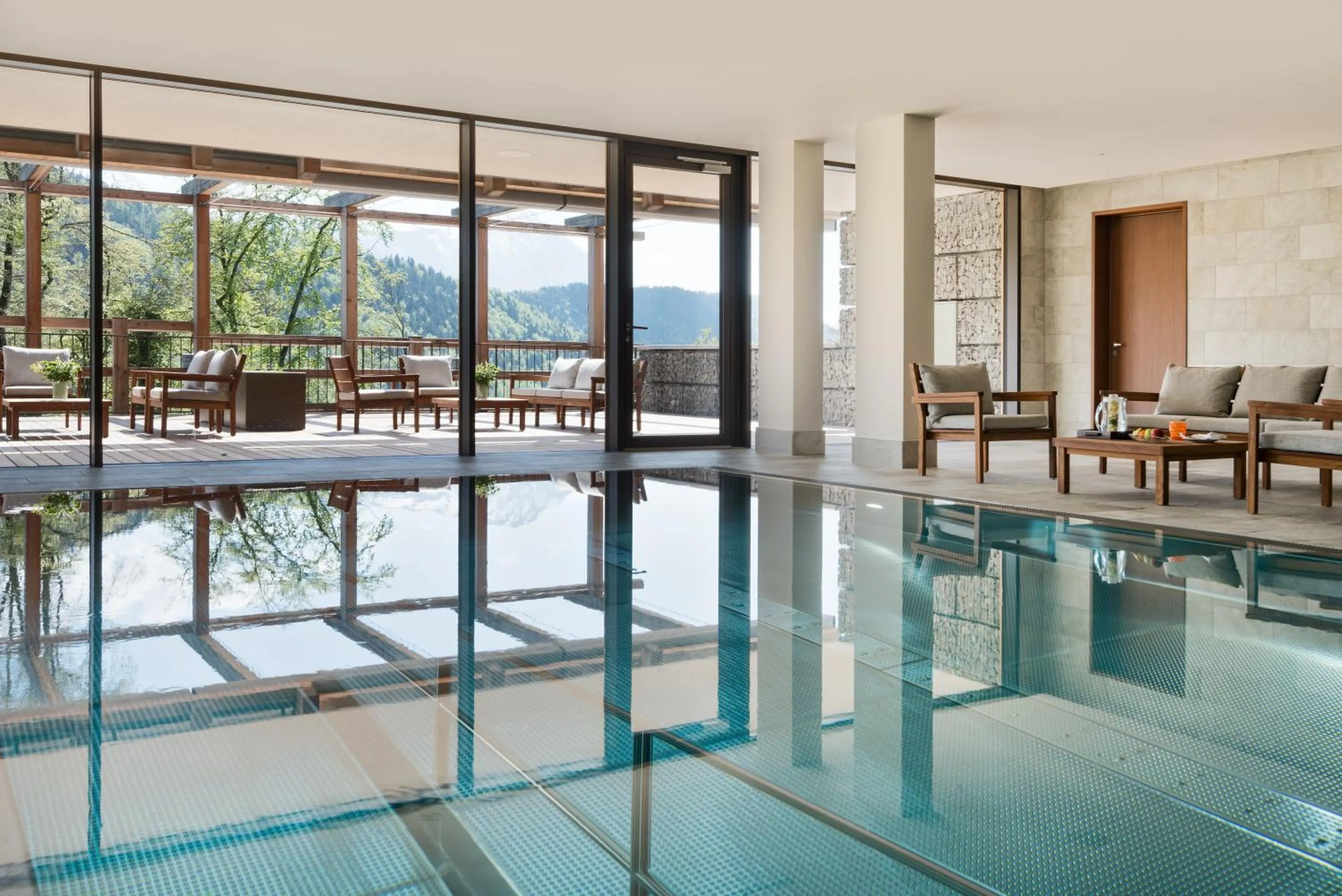Swimming pool in Waldhotel by Bürgenstock