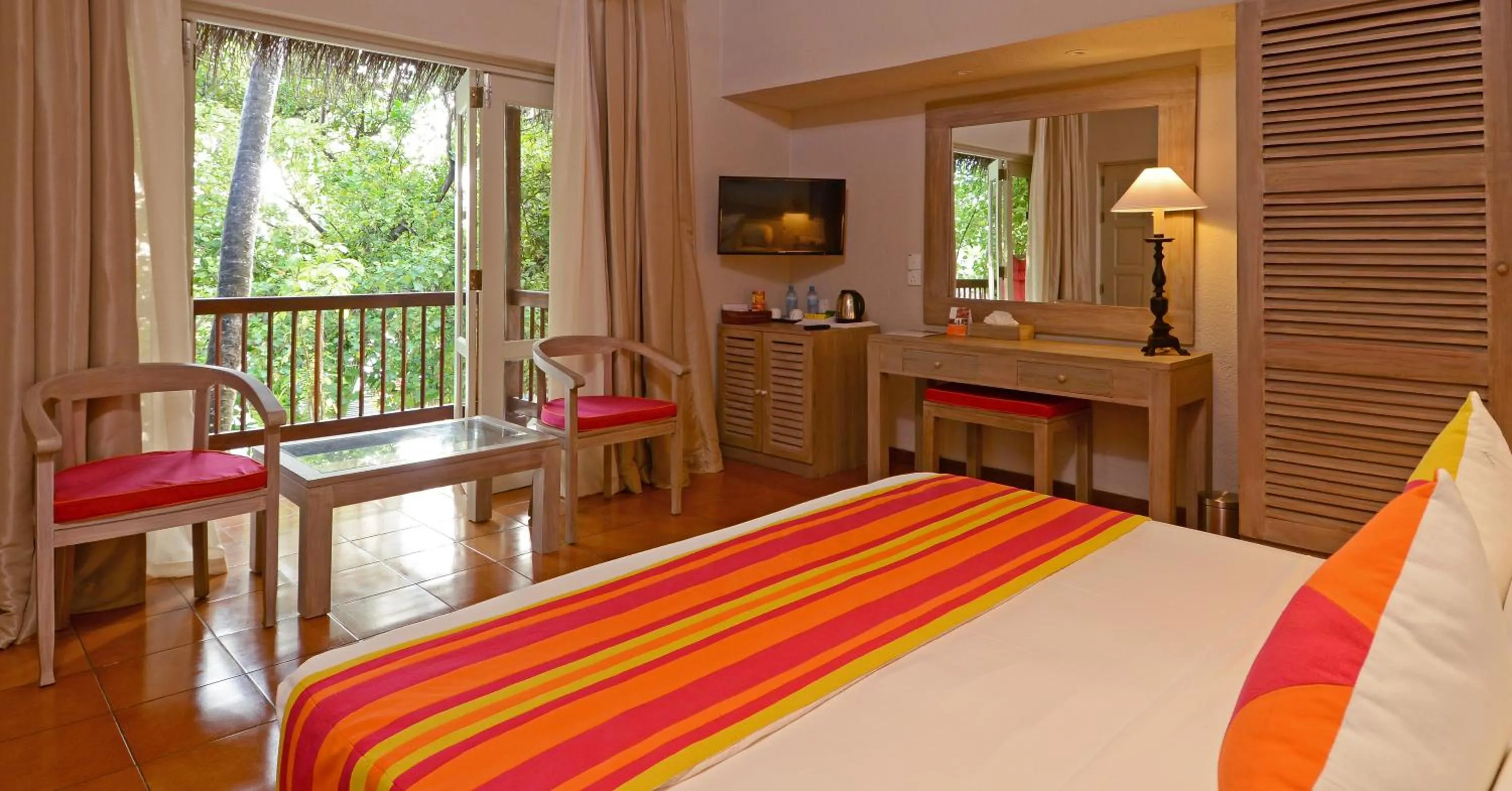 Bedroom, Bed in Adaaran Club Rannalhi - All Inclusive - 45 Minutes away from Male by Speedboat