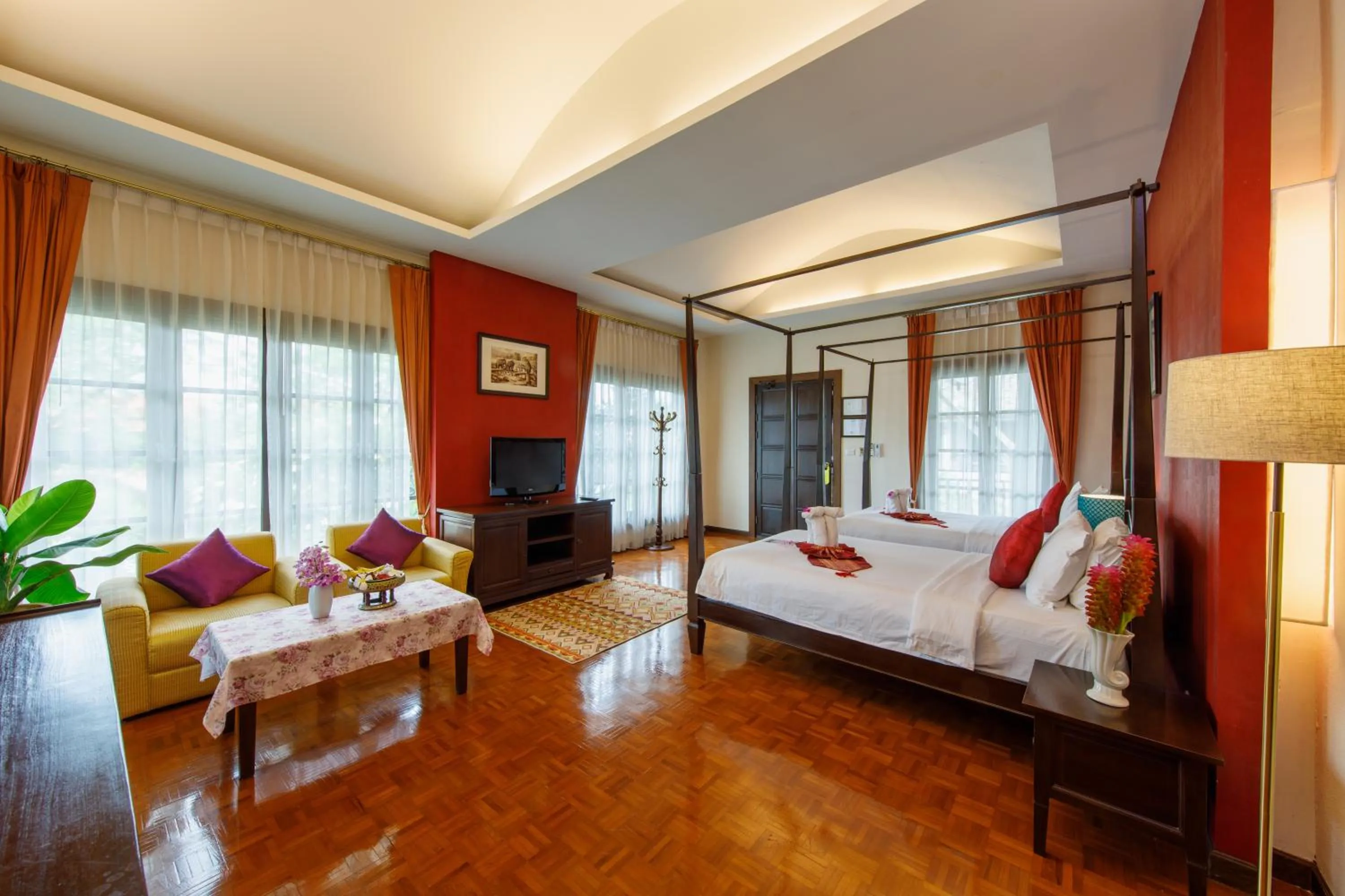 Bed in Vdara Pool Resort Spa Chiang Mai