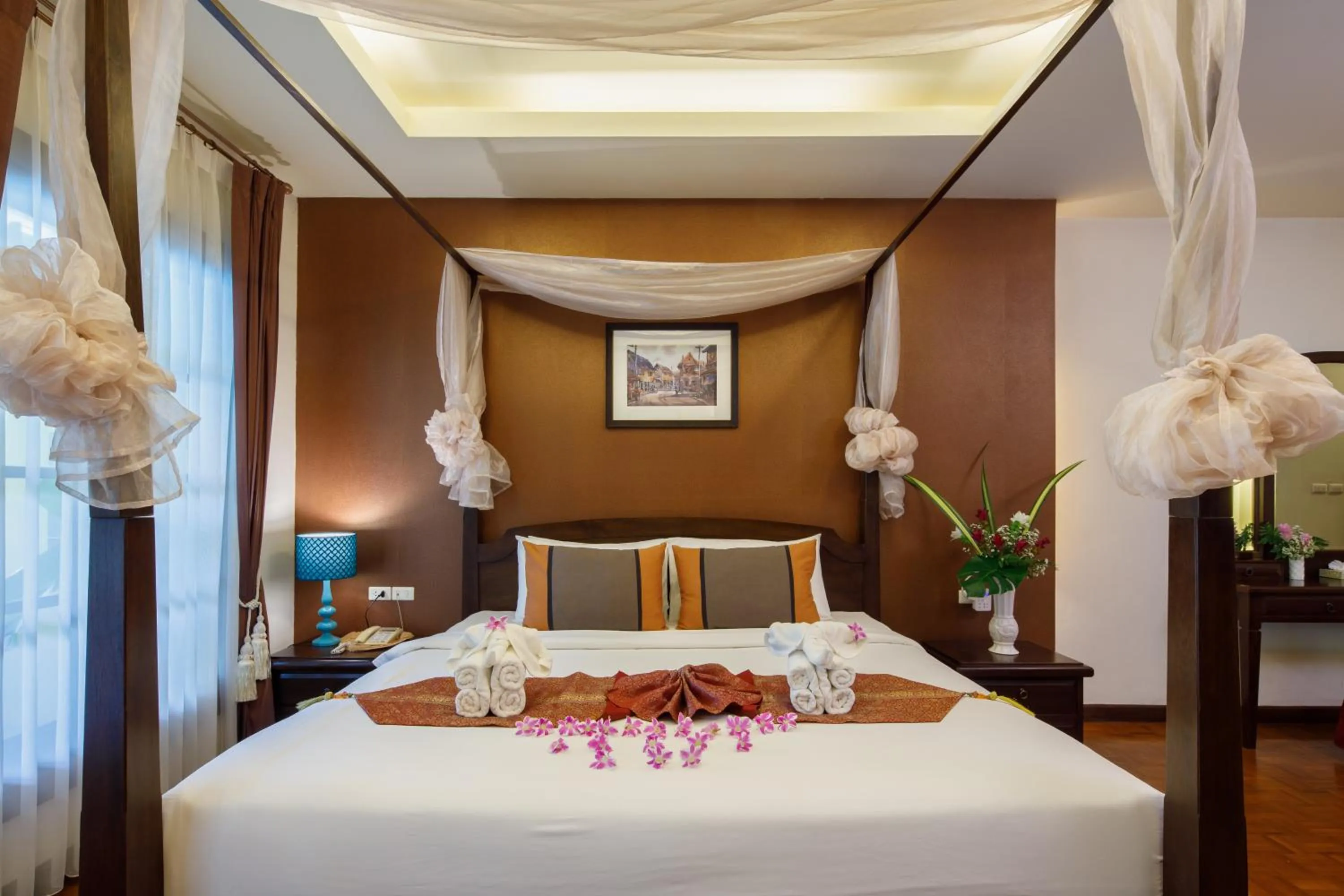 Bed in Vdara Pool Resort Spa Chiang Mai