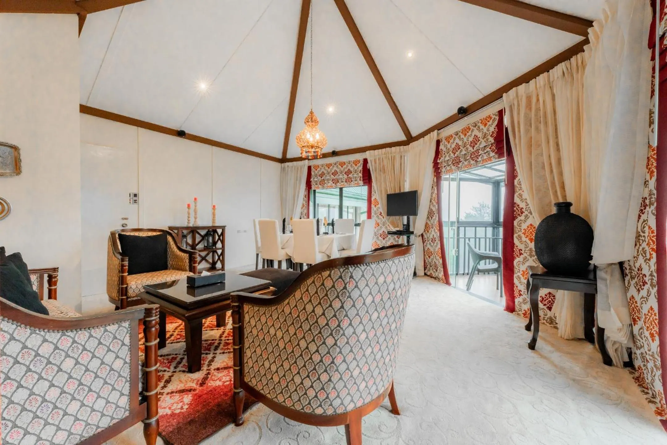 Seating area in The CheRiz Boutique