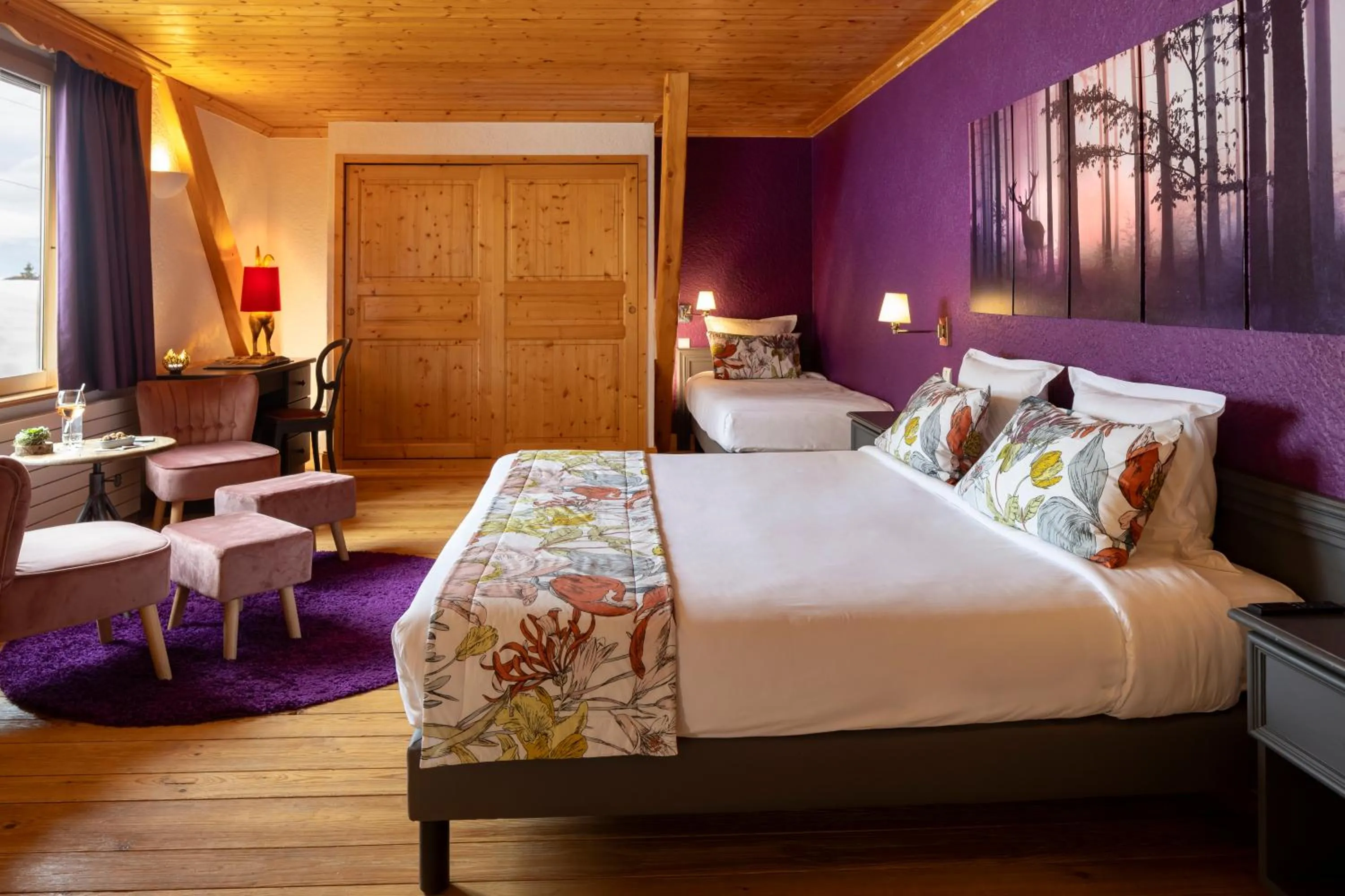 Bedroom, Bed in Hôtel Courcheneige