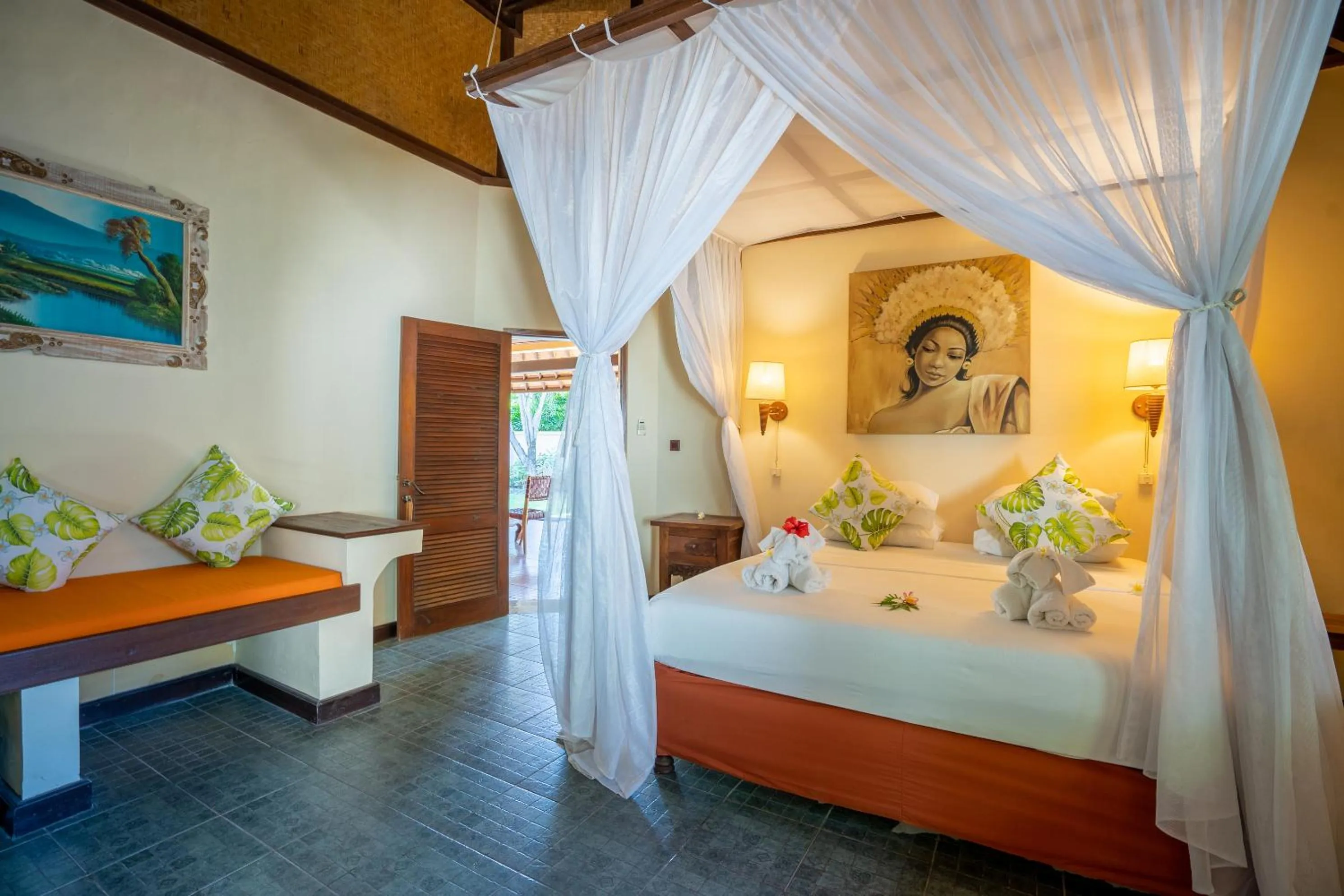 Bed in Taman Sari Bali Resort and Spa