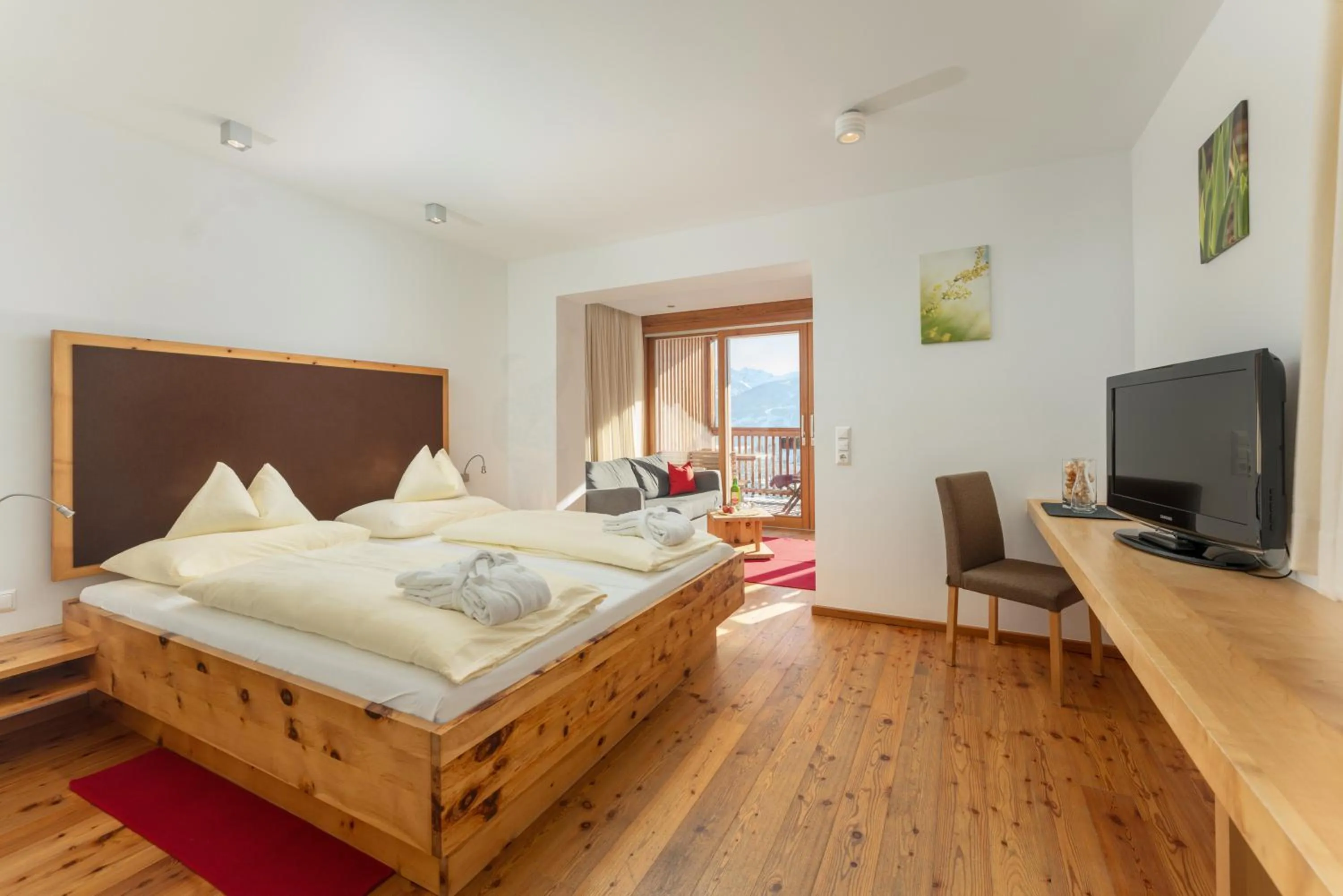 Bed in Hotel Ramsauhof Pool & Wellness Breakfast & Light Dinner Buffet