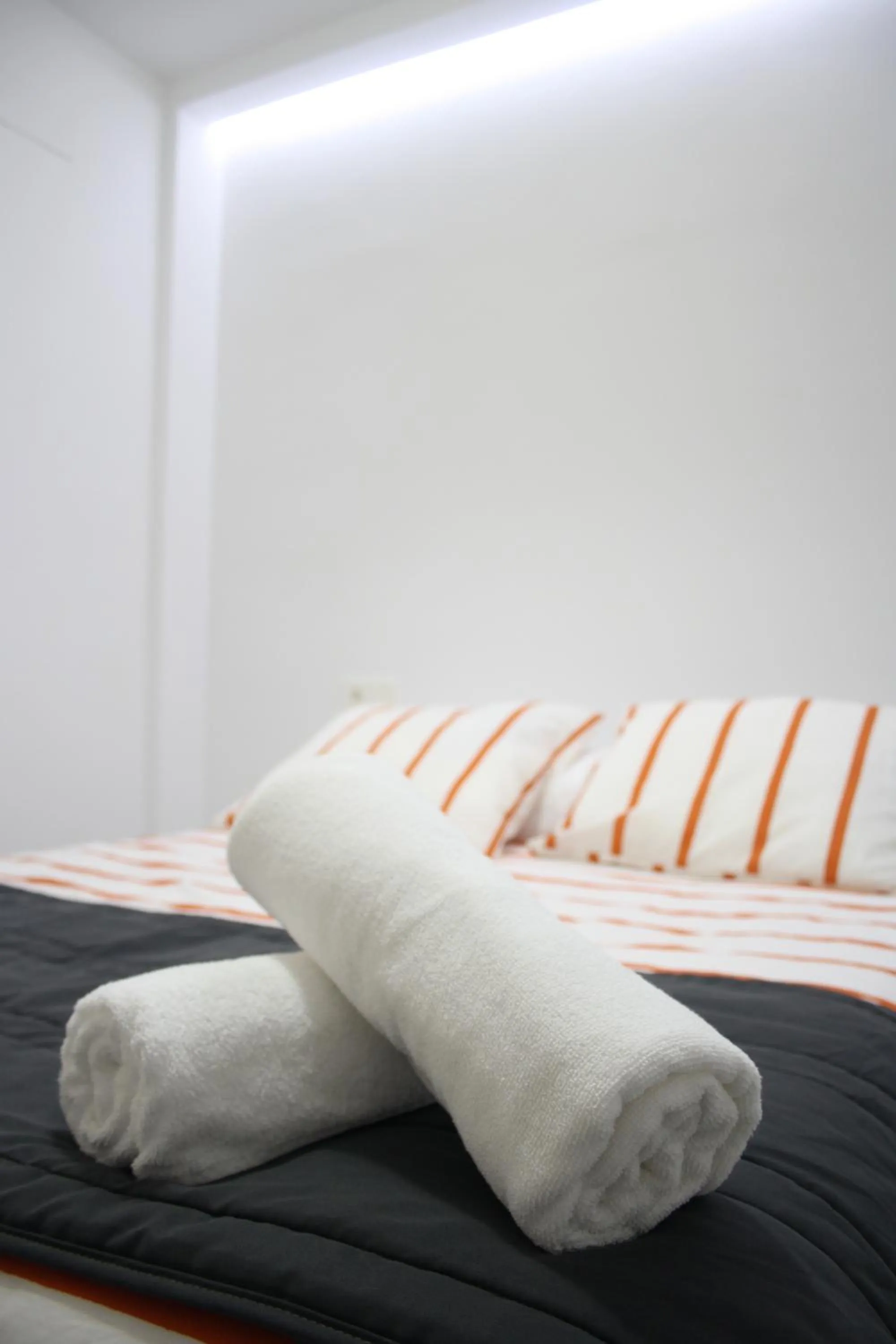 Bedroom, Bed in Smart Tech Plaza Flat