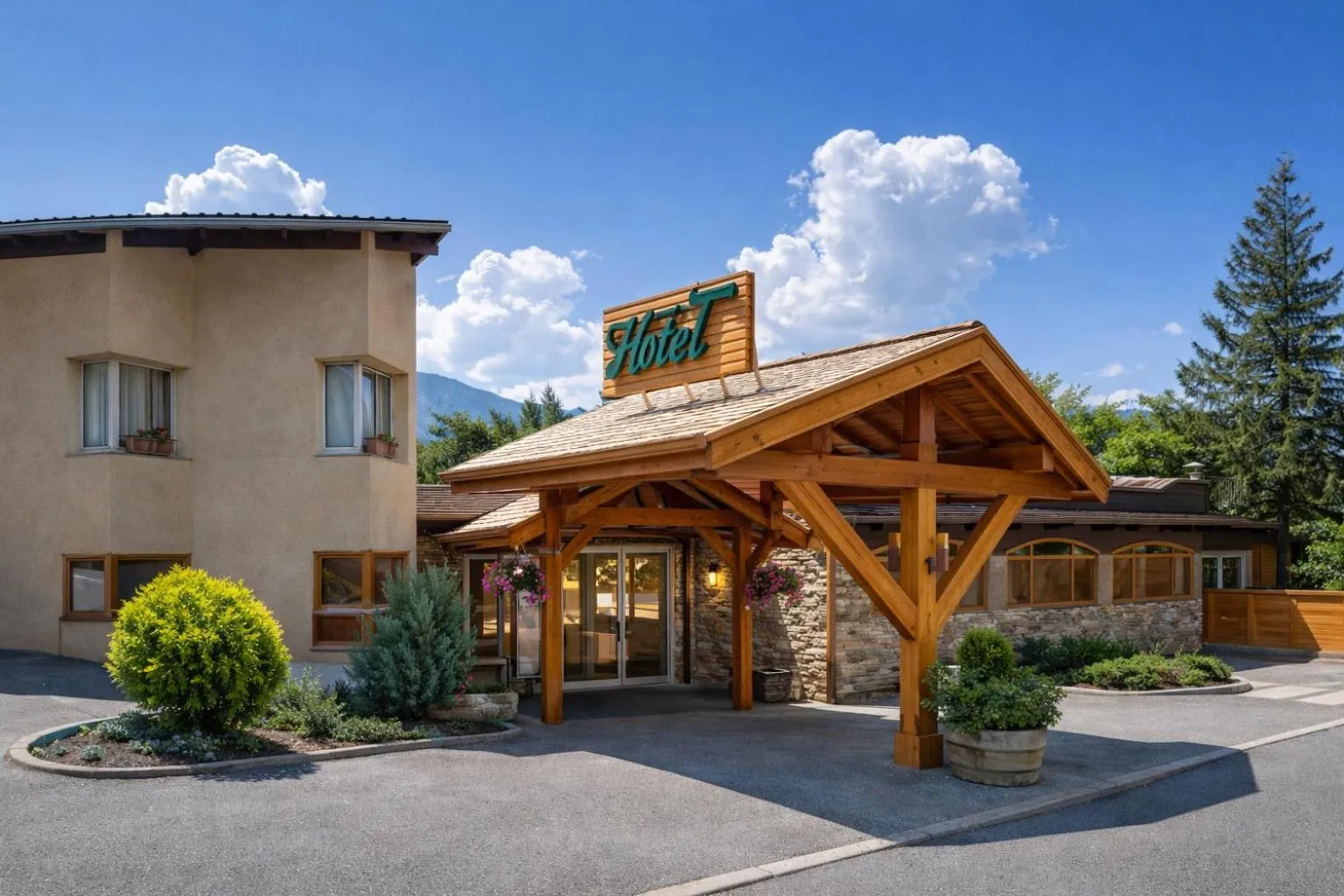 Property building in Logis Hotel Le Lac