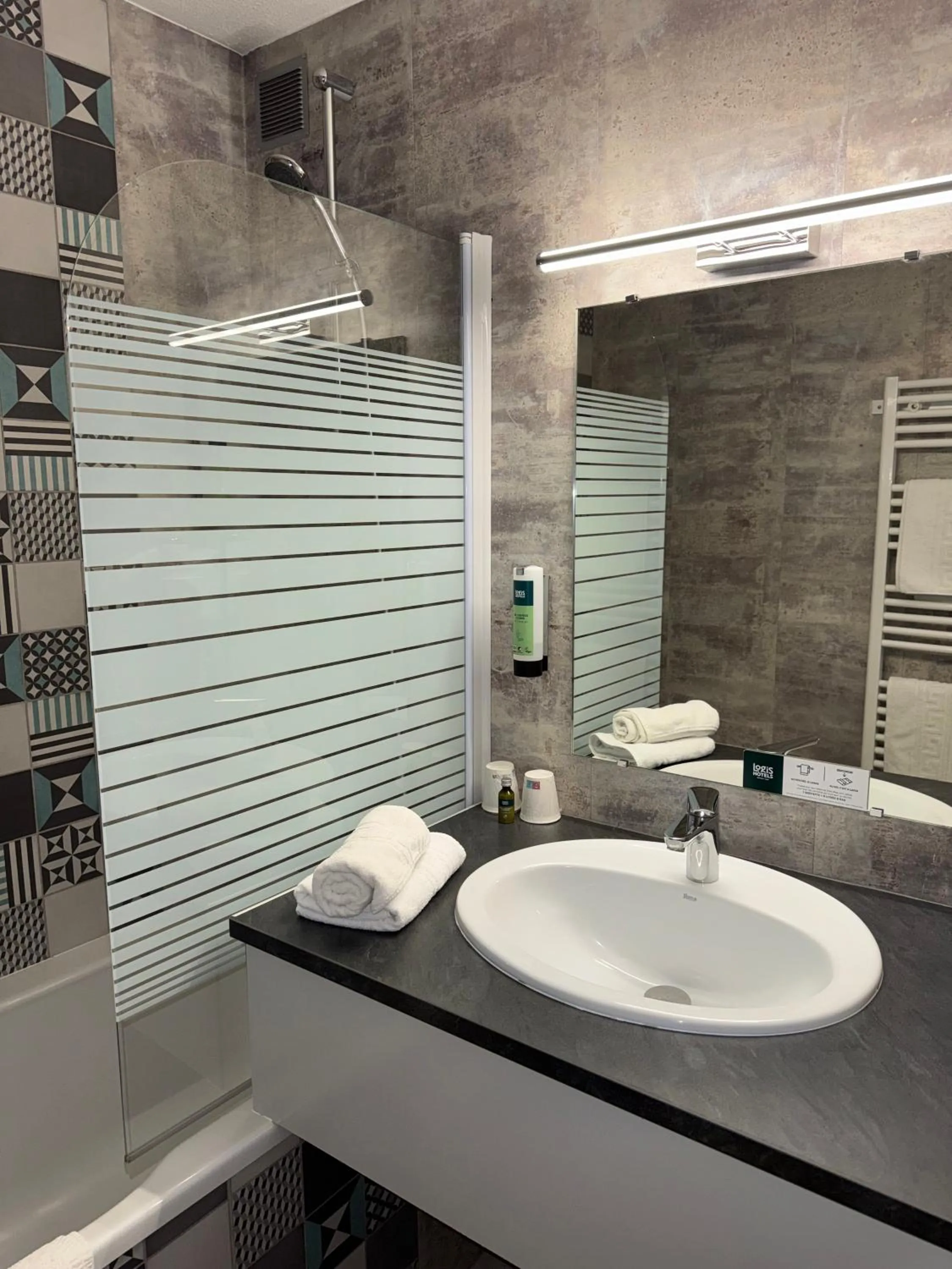 Bath in Logis Hotel Le Lac