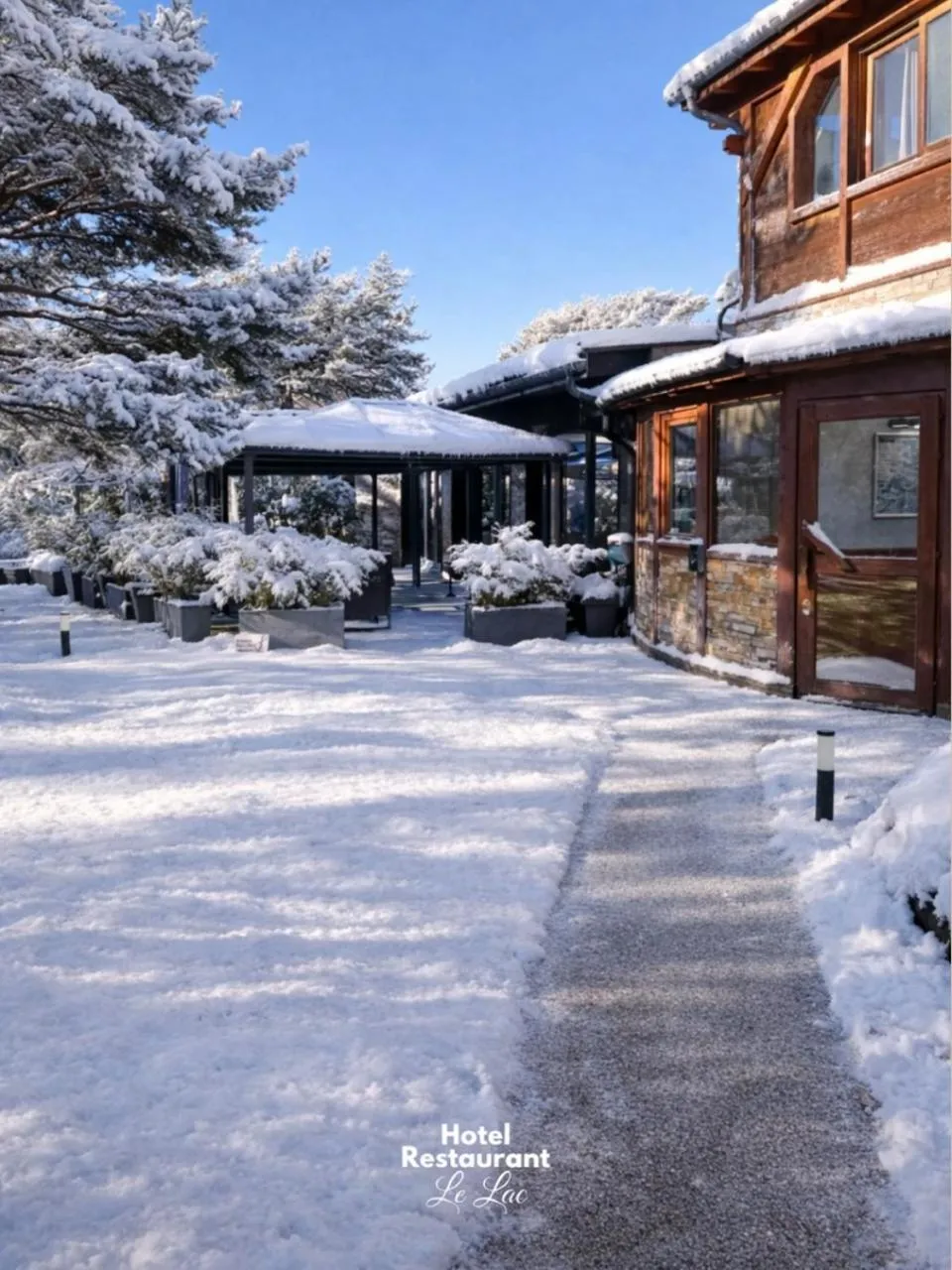 Property building in Logis Hotel Le Lac