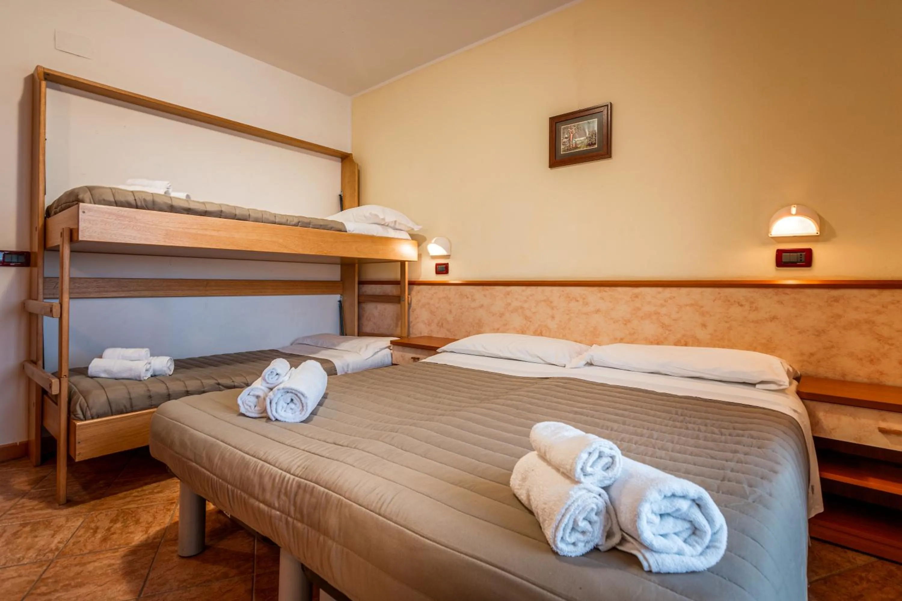 Bed in Hotel Zodiaco & Spa