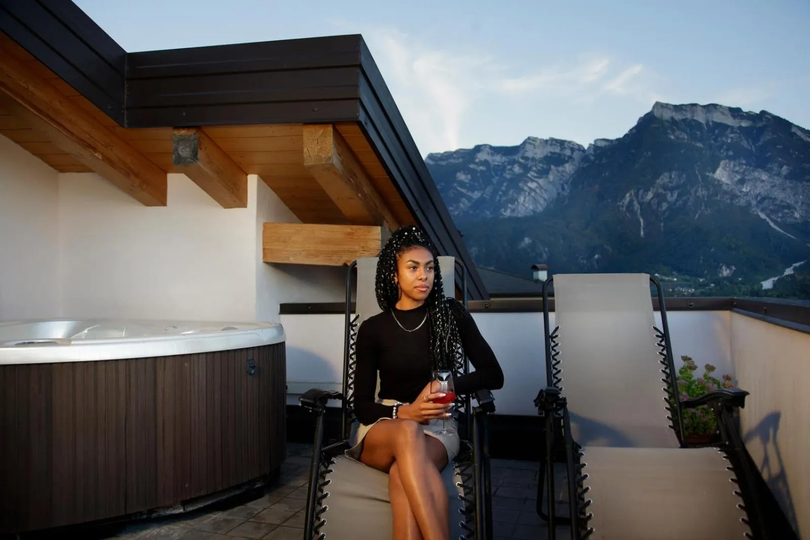 Hot Tub in Hotel Romanda