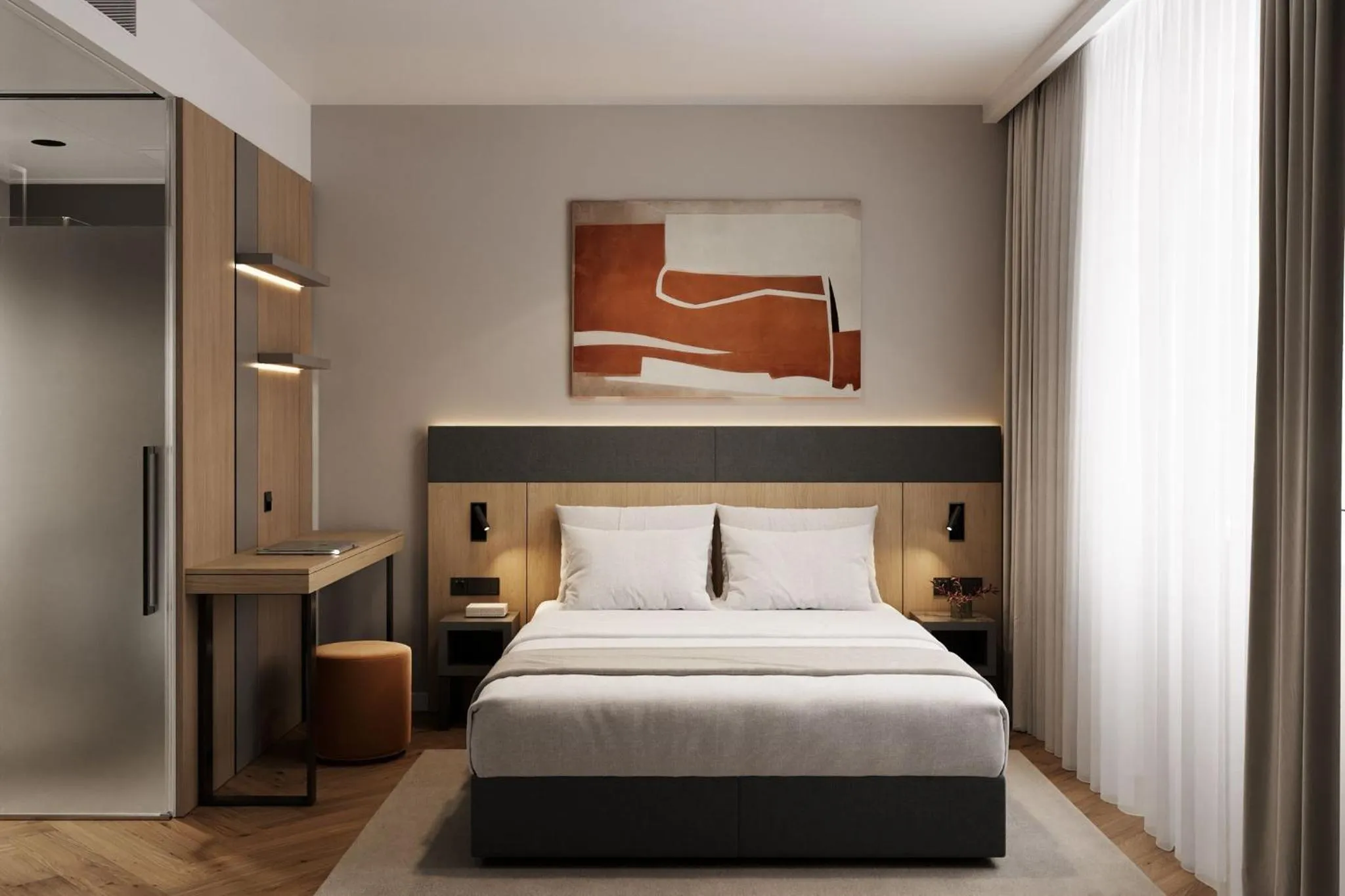 Bed in Tailormade Hotel METROPOL St Gallen