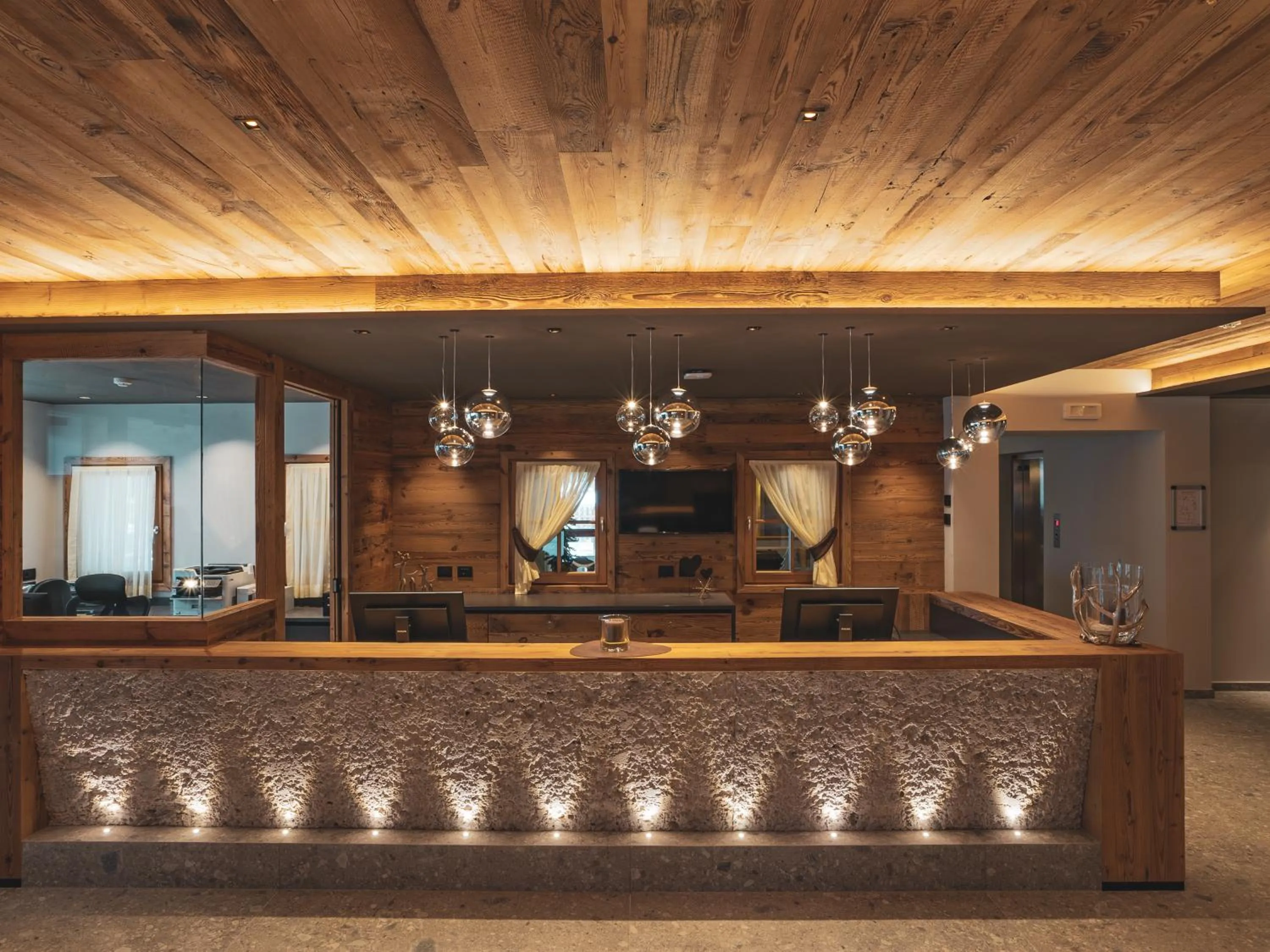 Lobby or reception in Hotel Crozzon