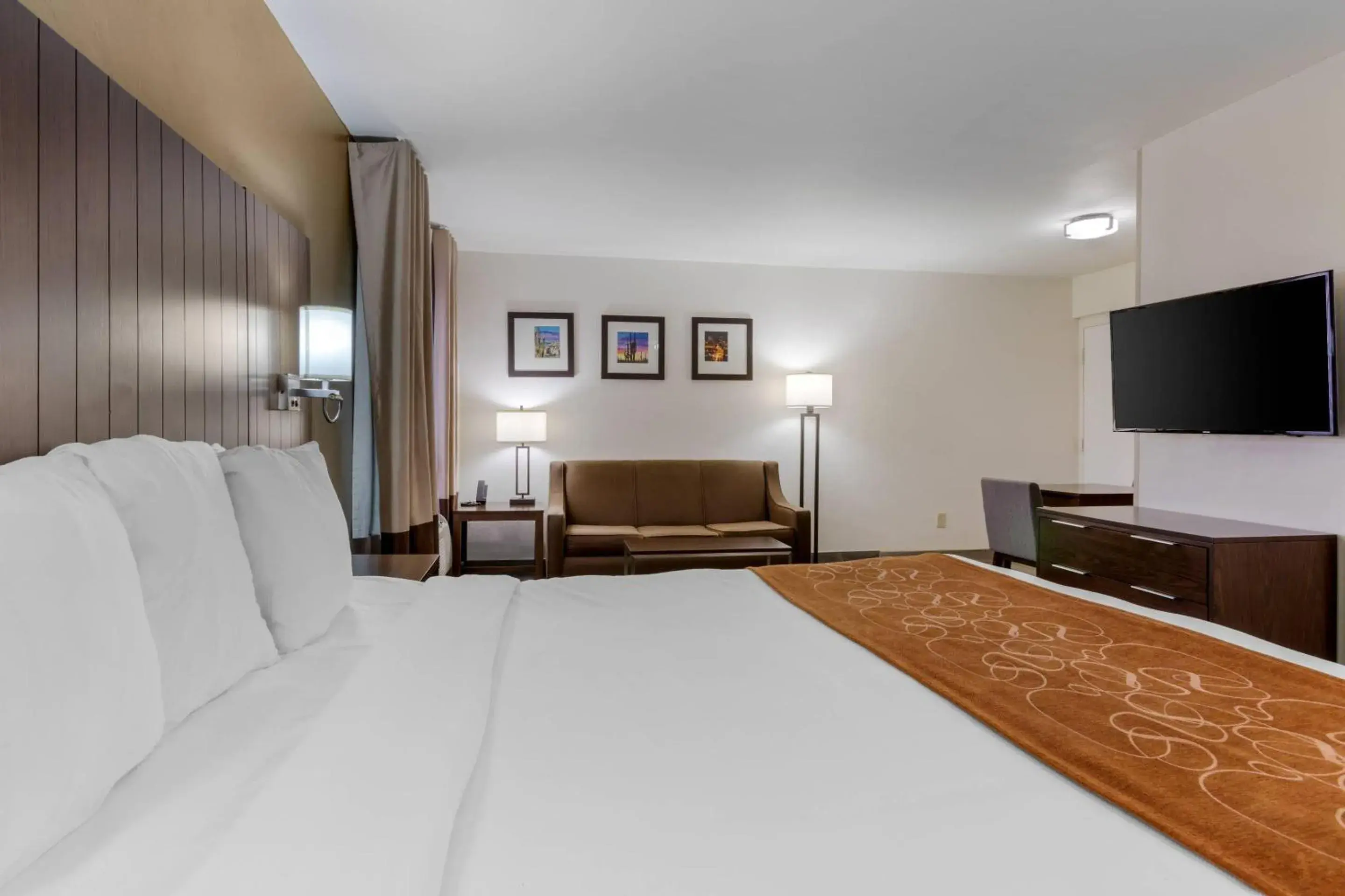 Bedroom, Bed in Comfort Suites Tucson near Sabino Canyon Bedroom, Bed in Comfort Suites Tucson near Sabino Canyon