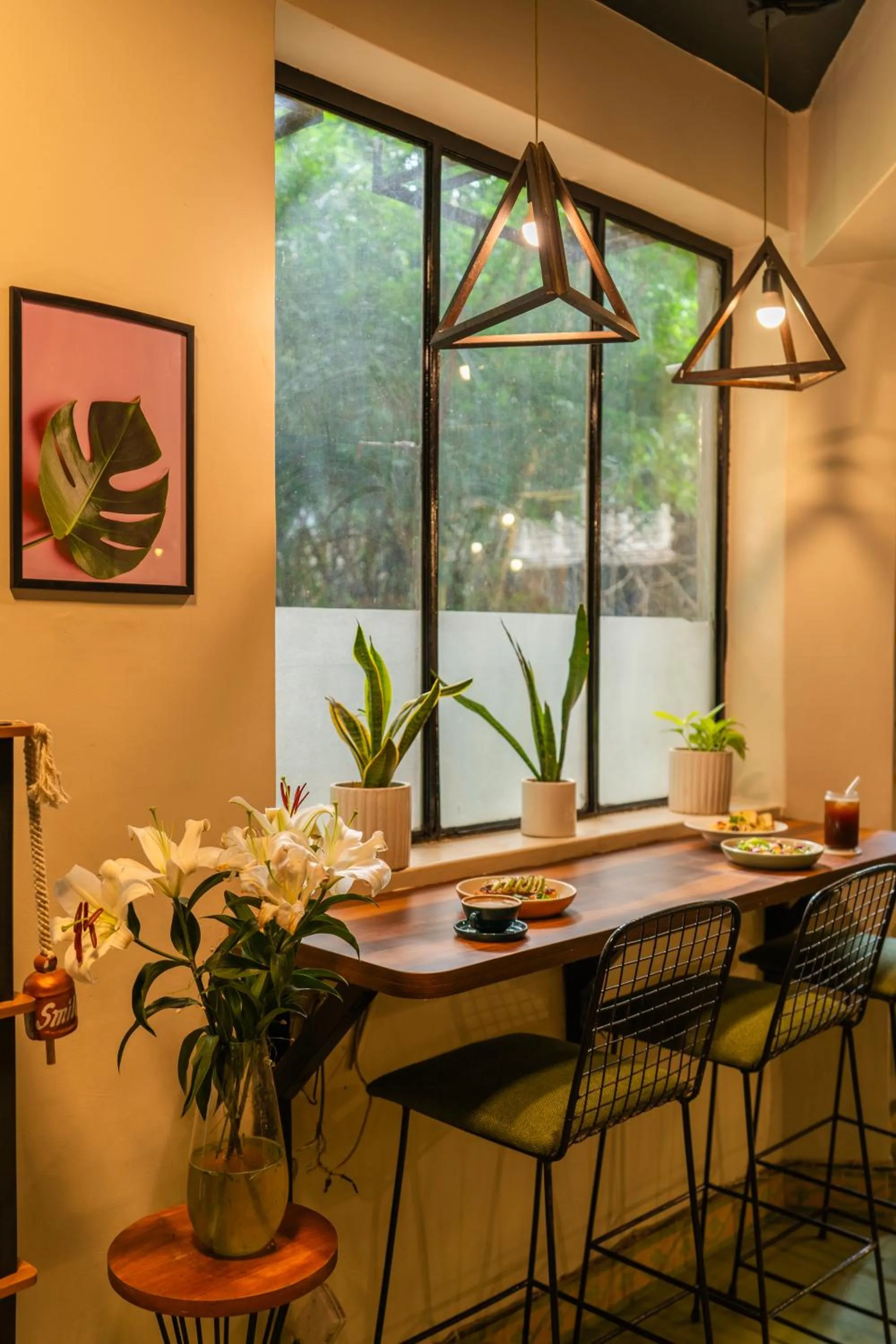 Dining area in Minimalist One Hauz Khas Village