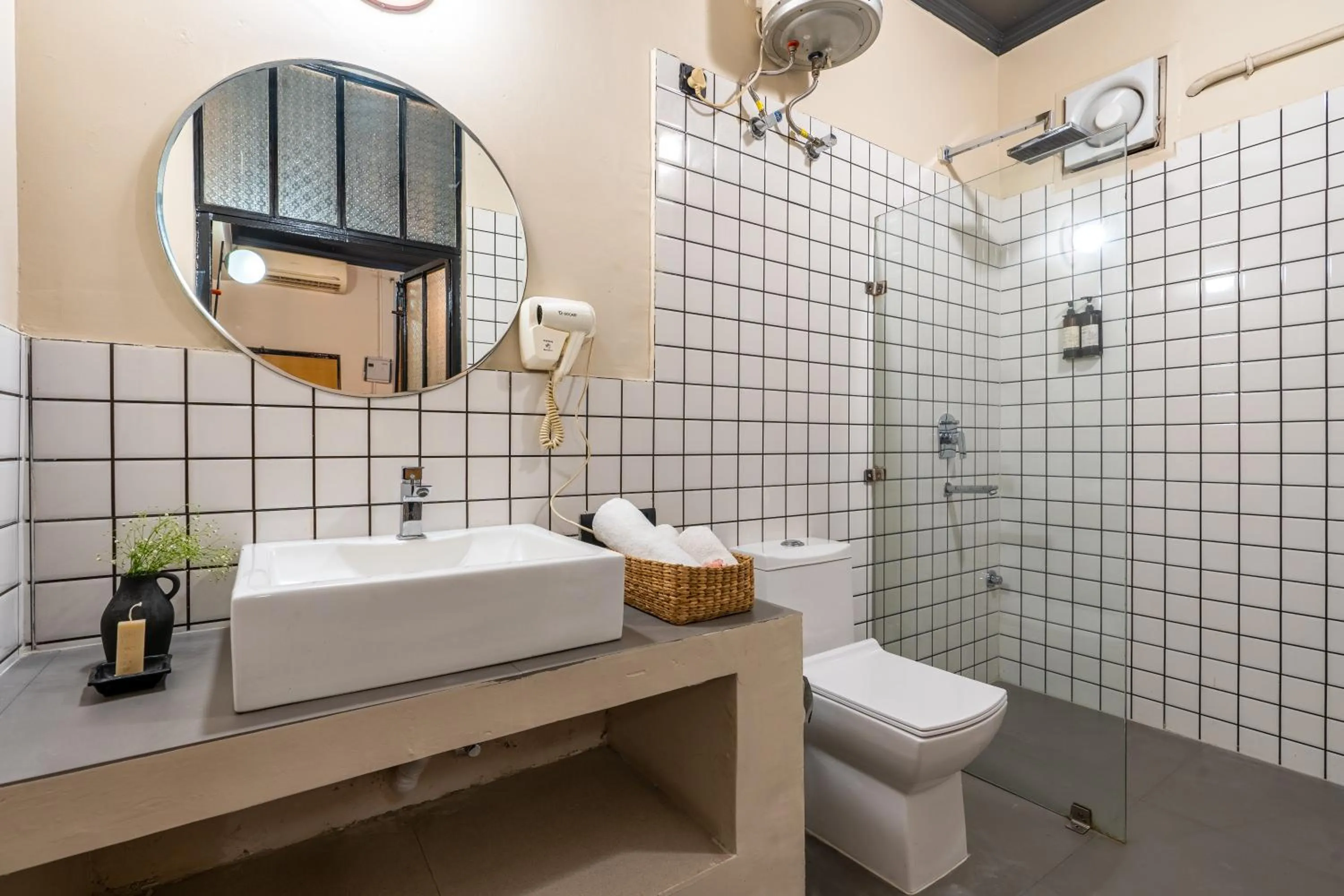 Shower in Minimalist One Hauz Khas Village