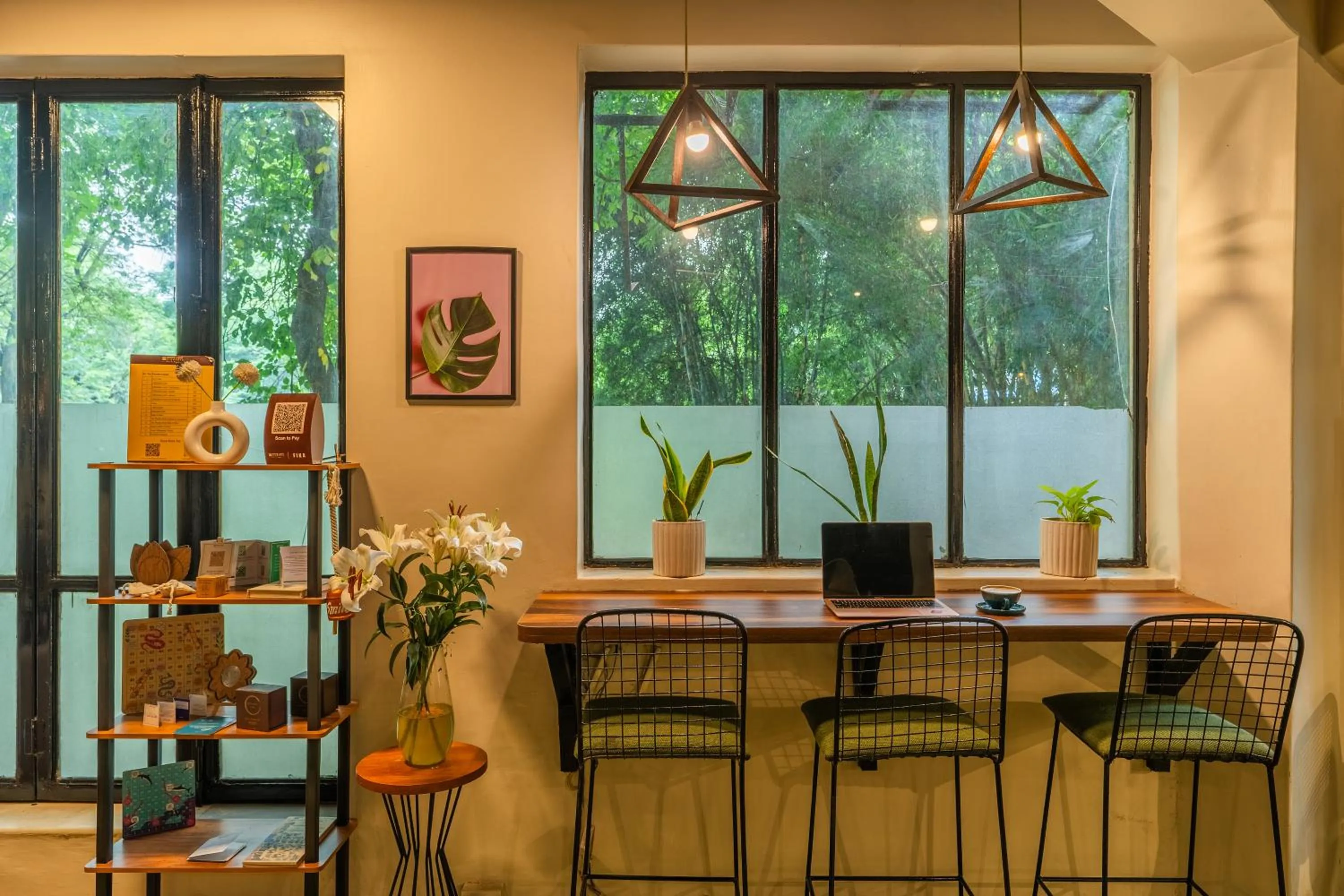 Dining area in Minimalist One Hauz Khas Village