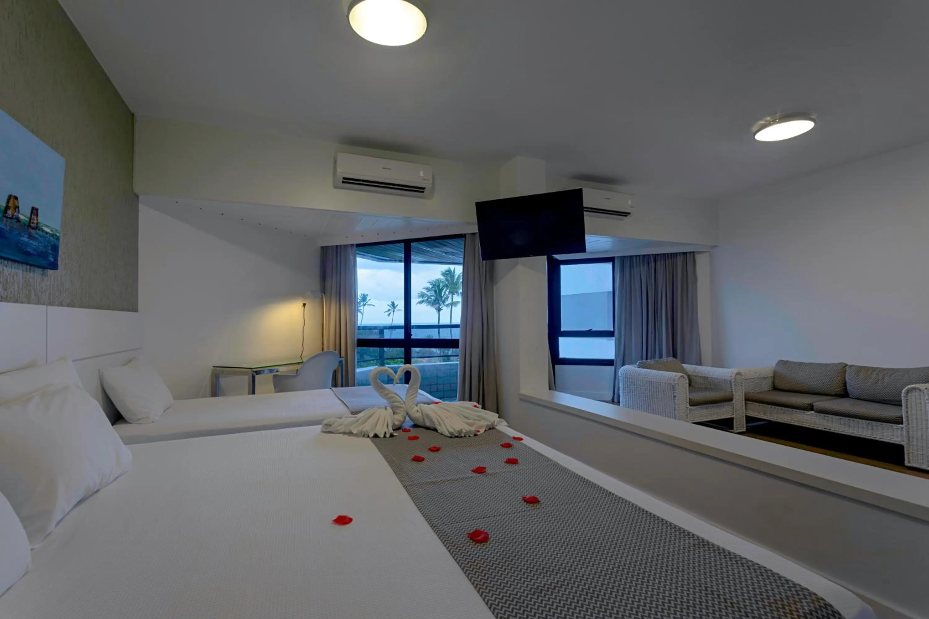 Bedroom, Bed in Maceió Atlantic Suites