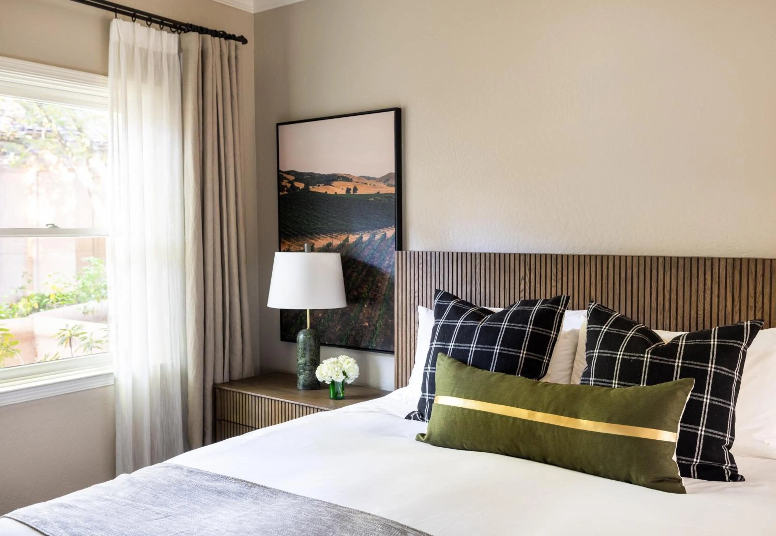 View (from property/room), Bed in Fairmont Sonoma Mission Inn & Spa