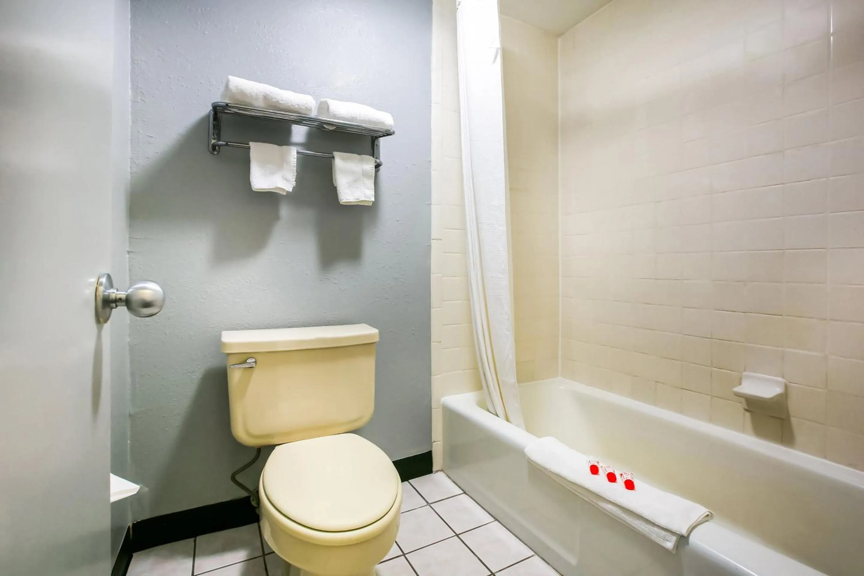 Bathroom in OYO Hotel Texarkana North Heights AR Hwy I-30