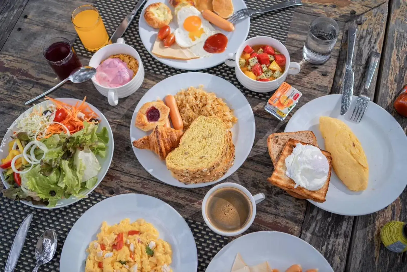 American breakfast in Sand Sea Resort Railay Beach American breakfast in Sand Sea Resort Railay Beach