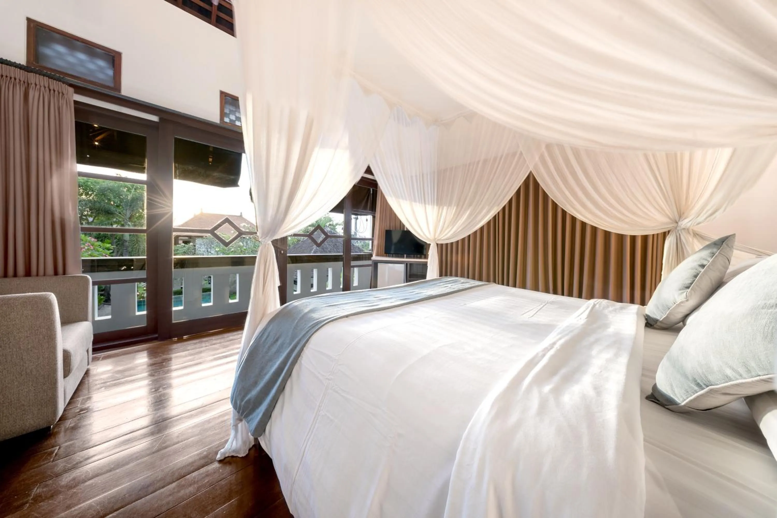 Bedroom, Bed in djabu Canggu Beach Villa