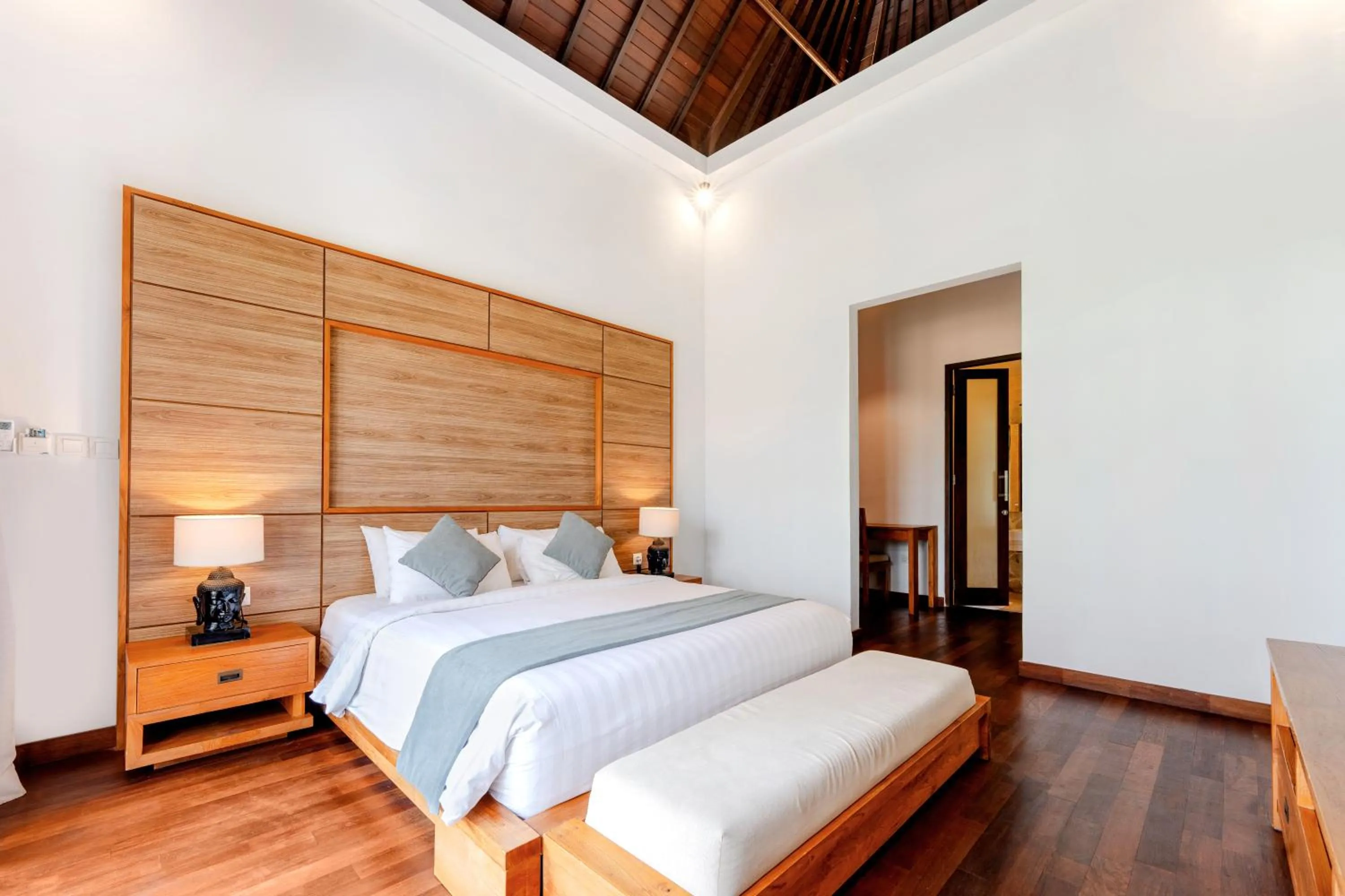 Bedroom, Bed in djabu Canggu Beach Villa