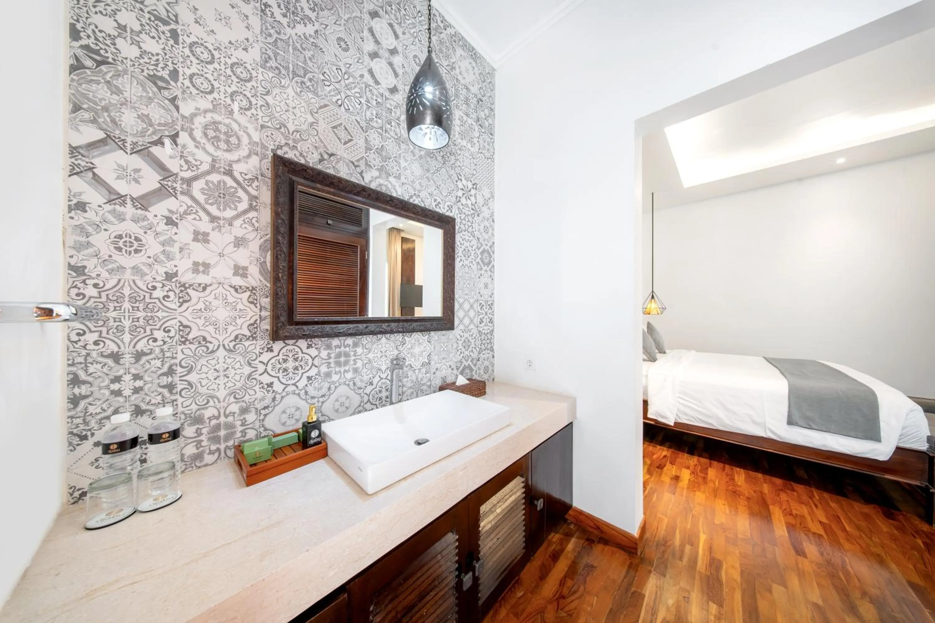 Bedroom, Bed in djabu Canggu Beach Villa