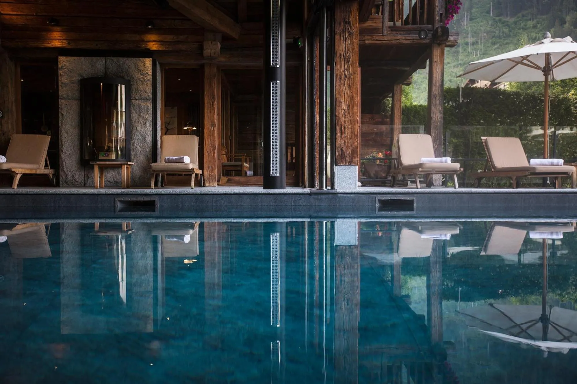 Swimming pool in Le Hameau Albert 1er - Relais & Châteaux