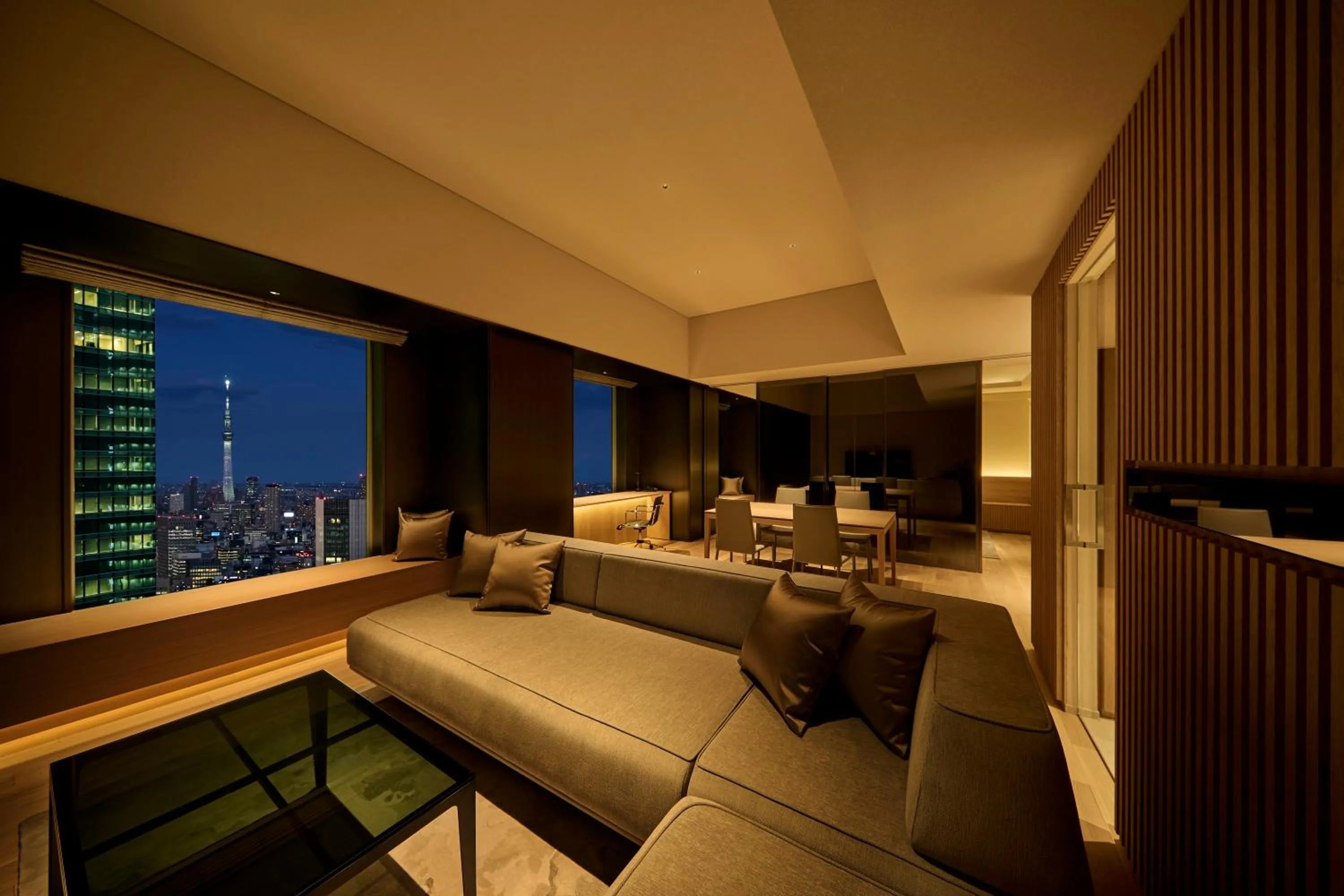 Living room in The Royal Park Hotel Iconic Tokyo Shiodome