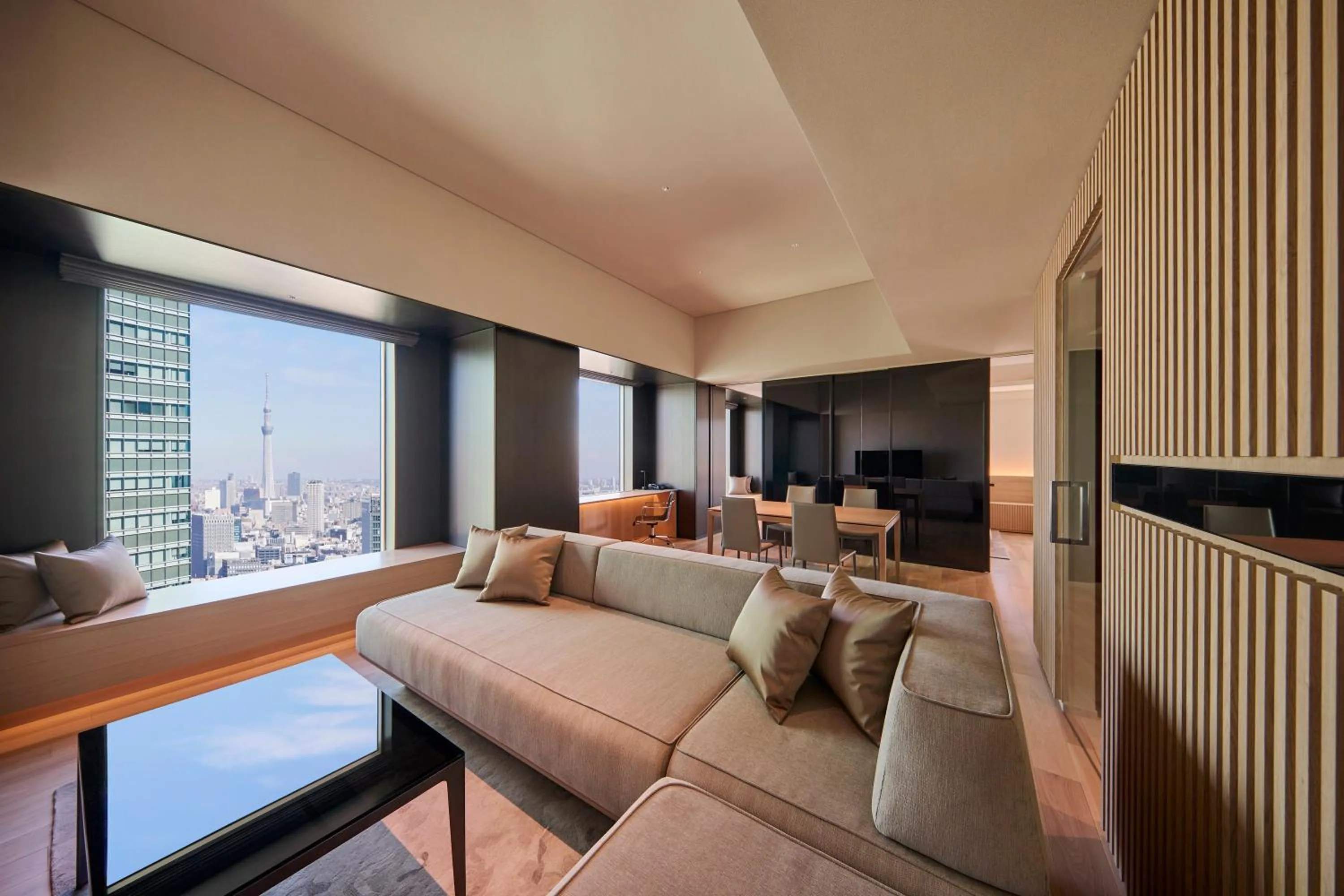 Living room in The Royal Park Hotel Iconic Tokyo Shiodome