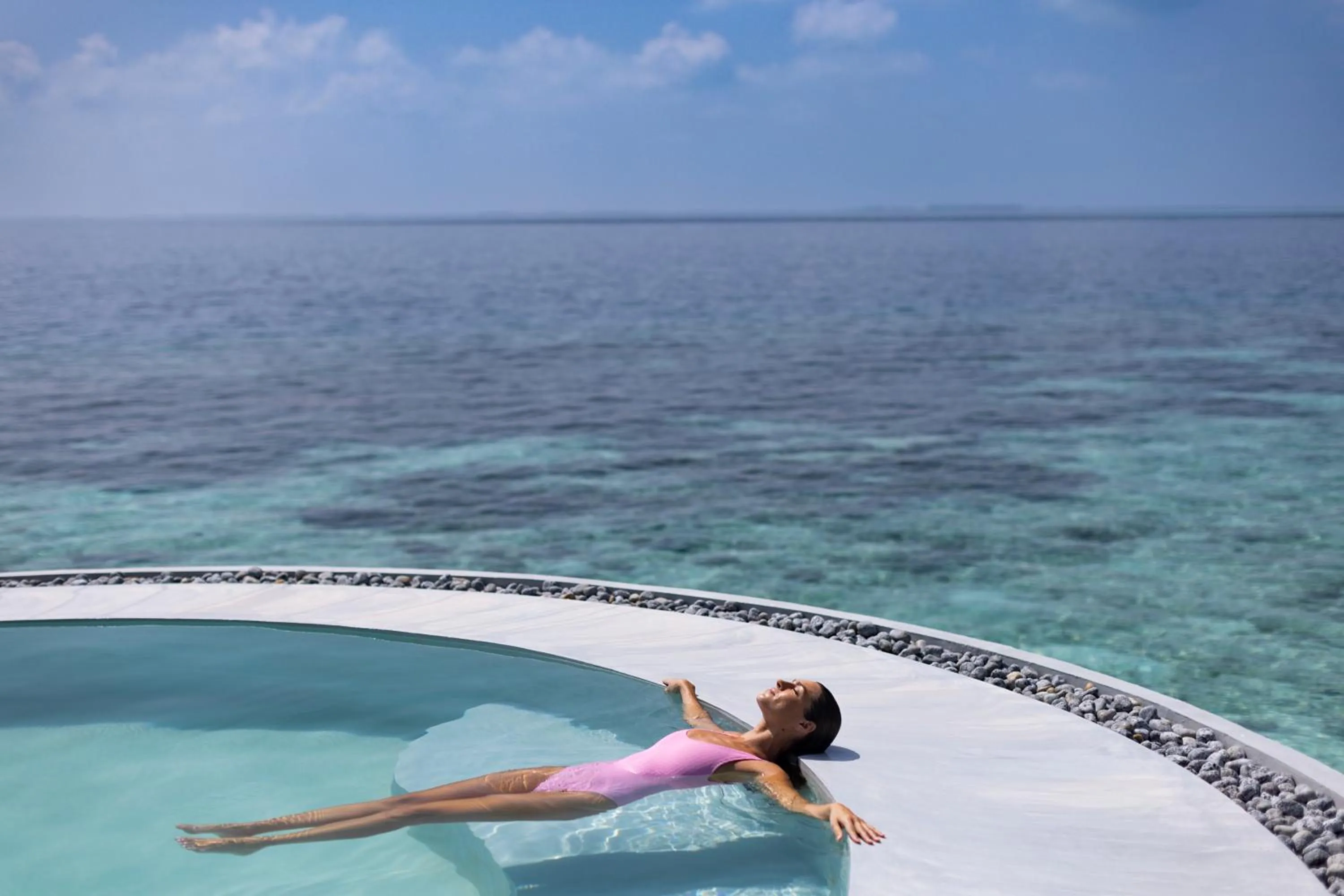 Pool view in Huvafen Fushi Maldives