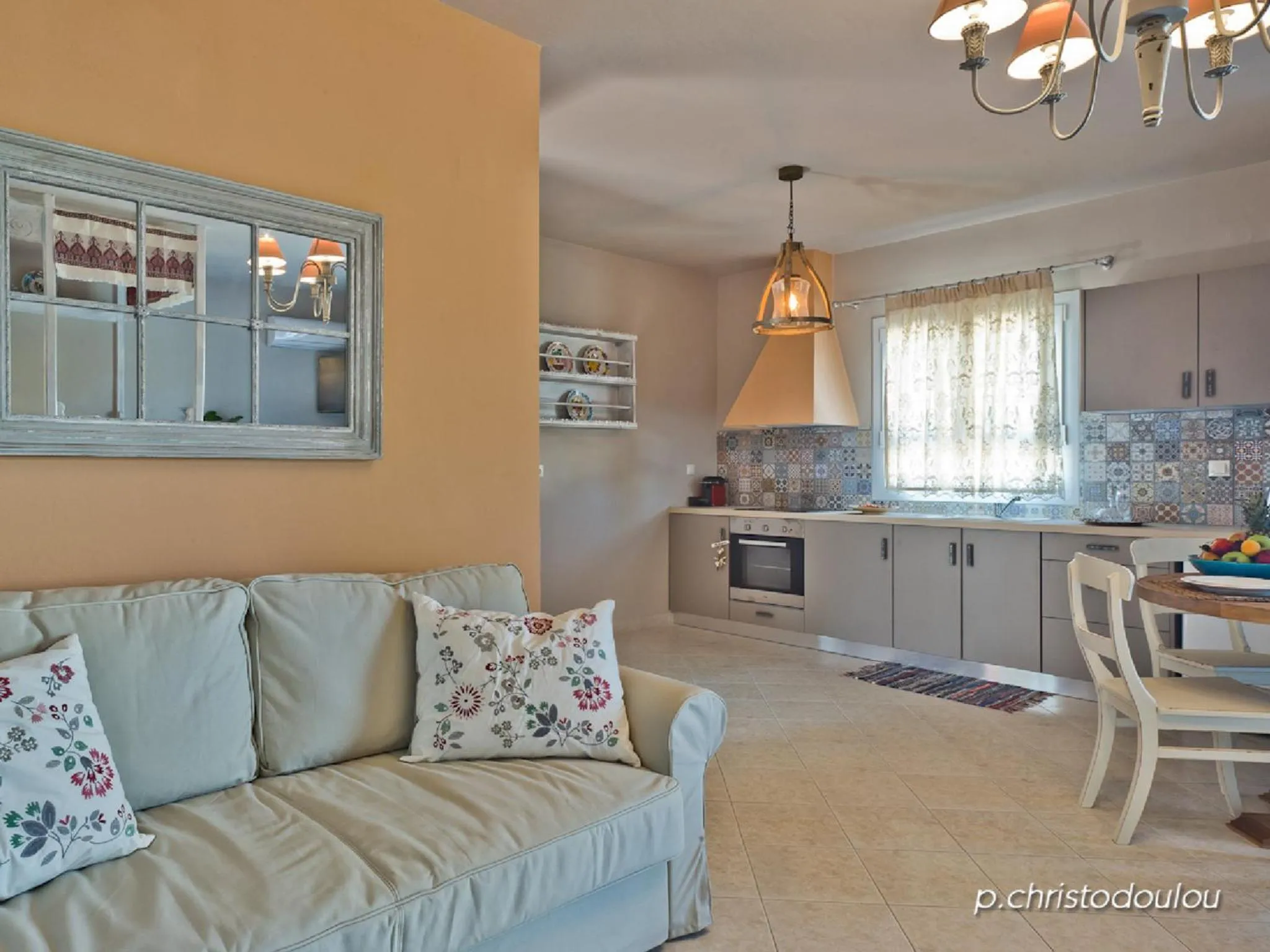 Kitchen or kitchenette in Elaia Villas