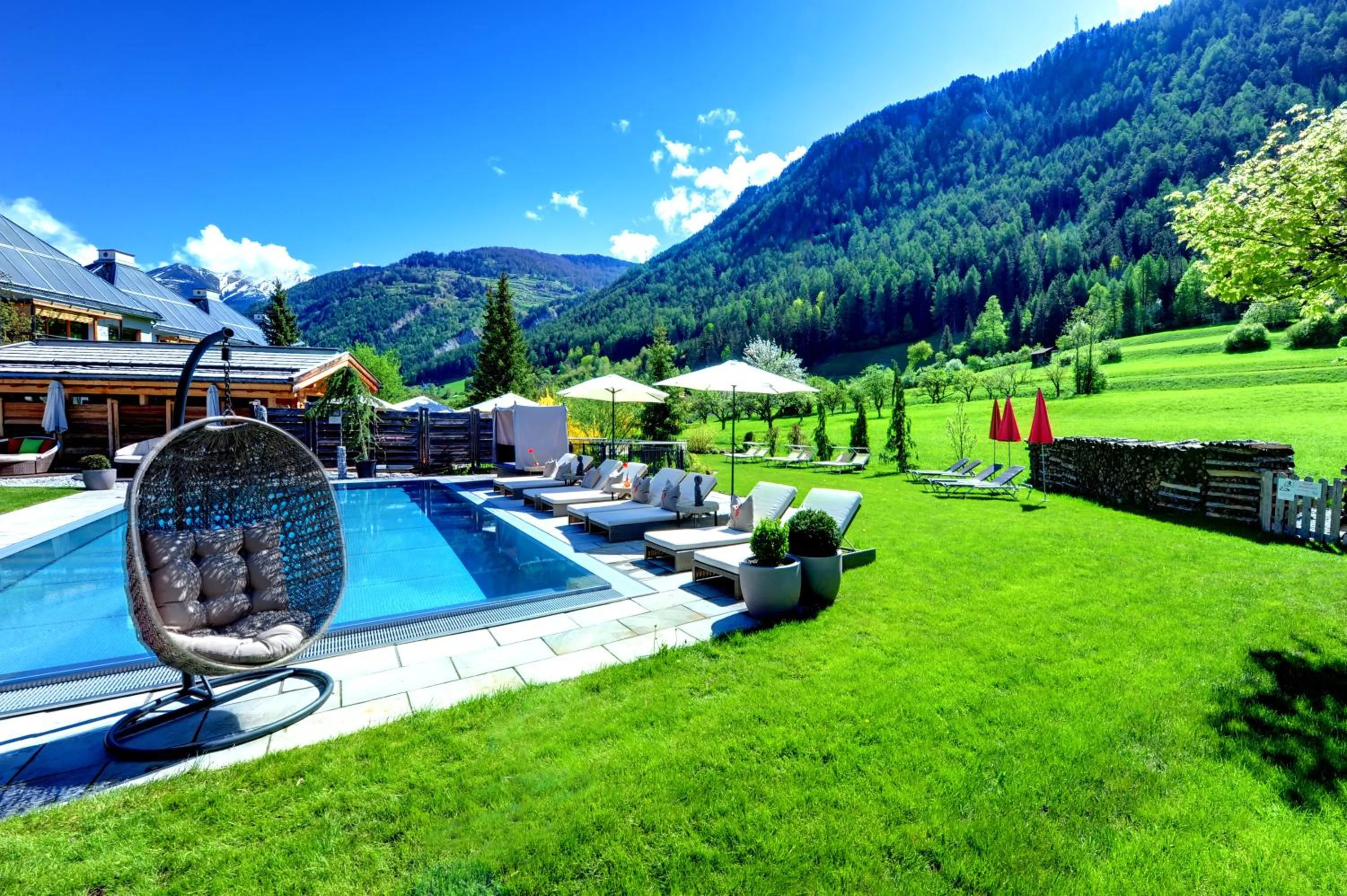 Garden view in Hotel Riederhof- Urlaub mit WAU!