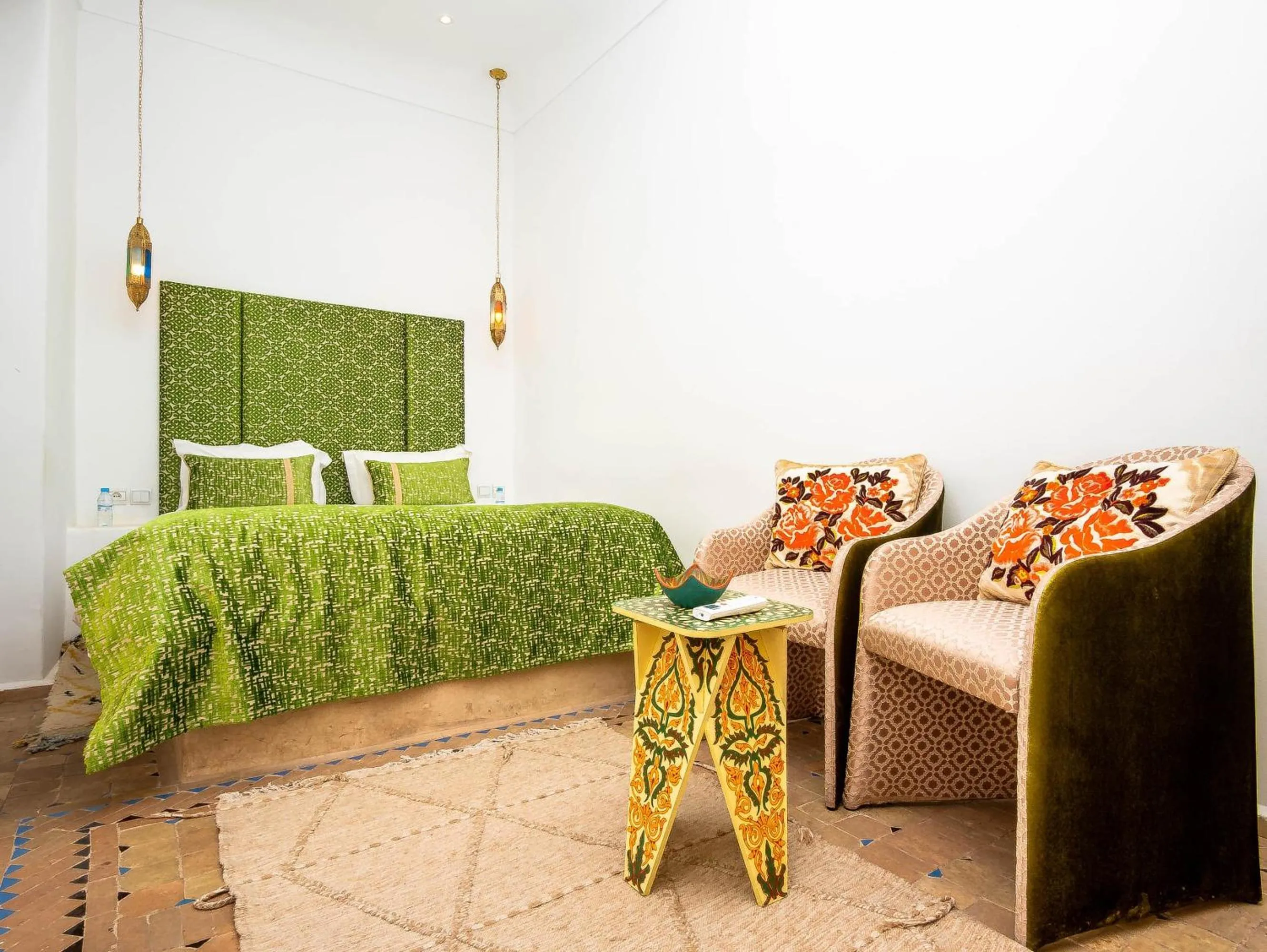 Bed in Riad La Croix Berbere