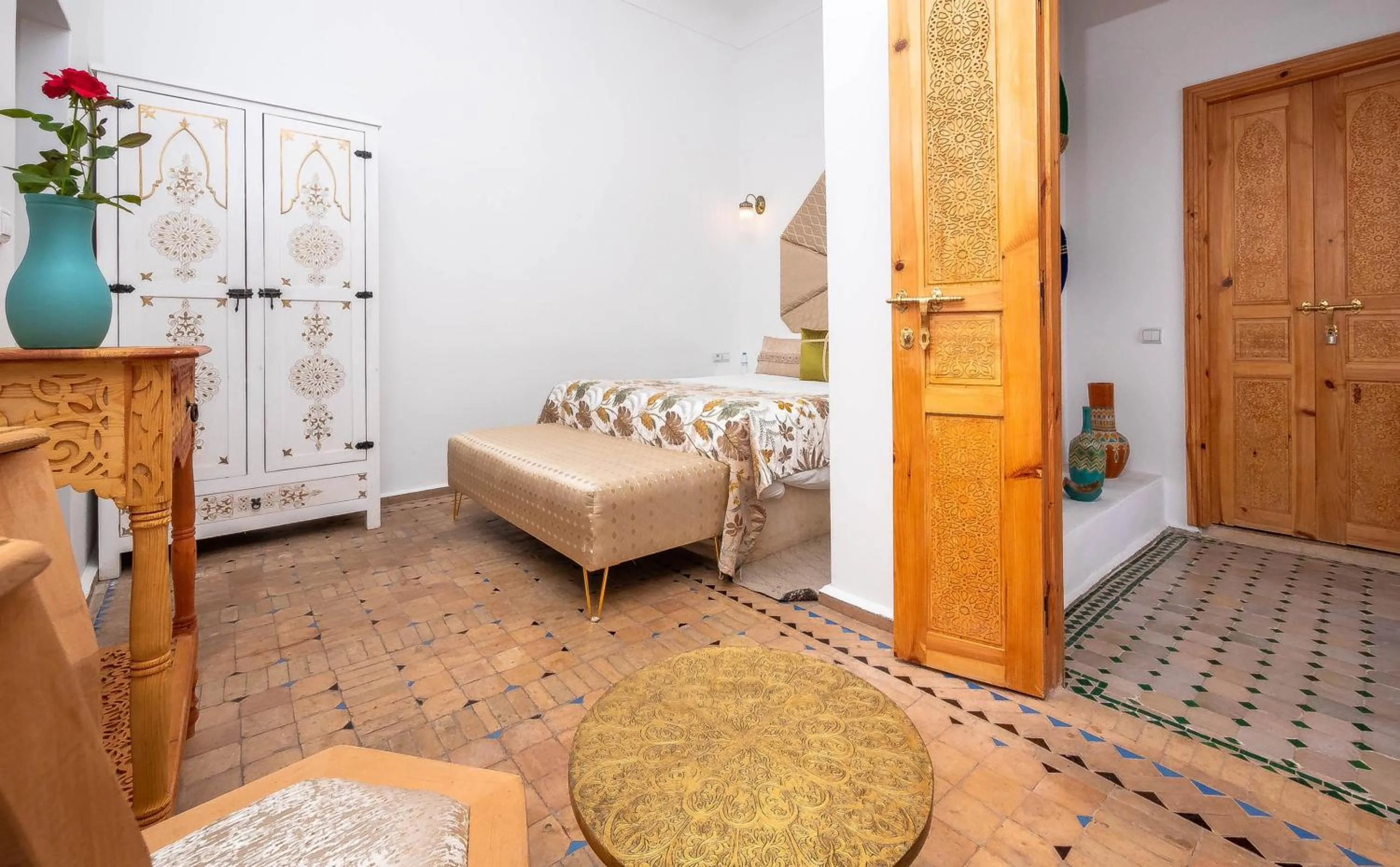 Bedroom, Bed in Riad La Croix Berbere