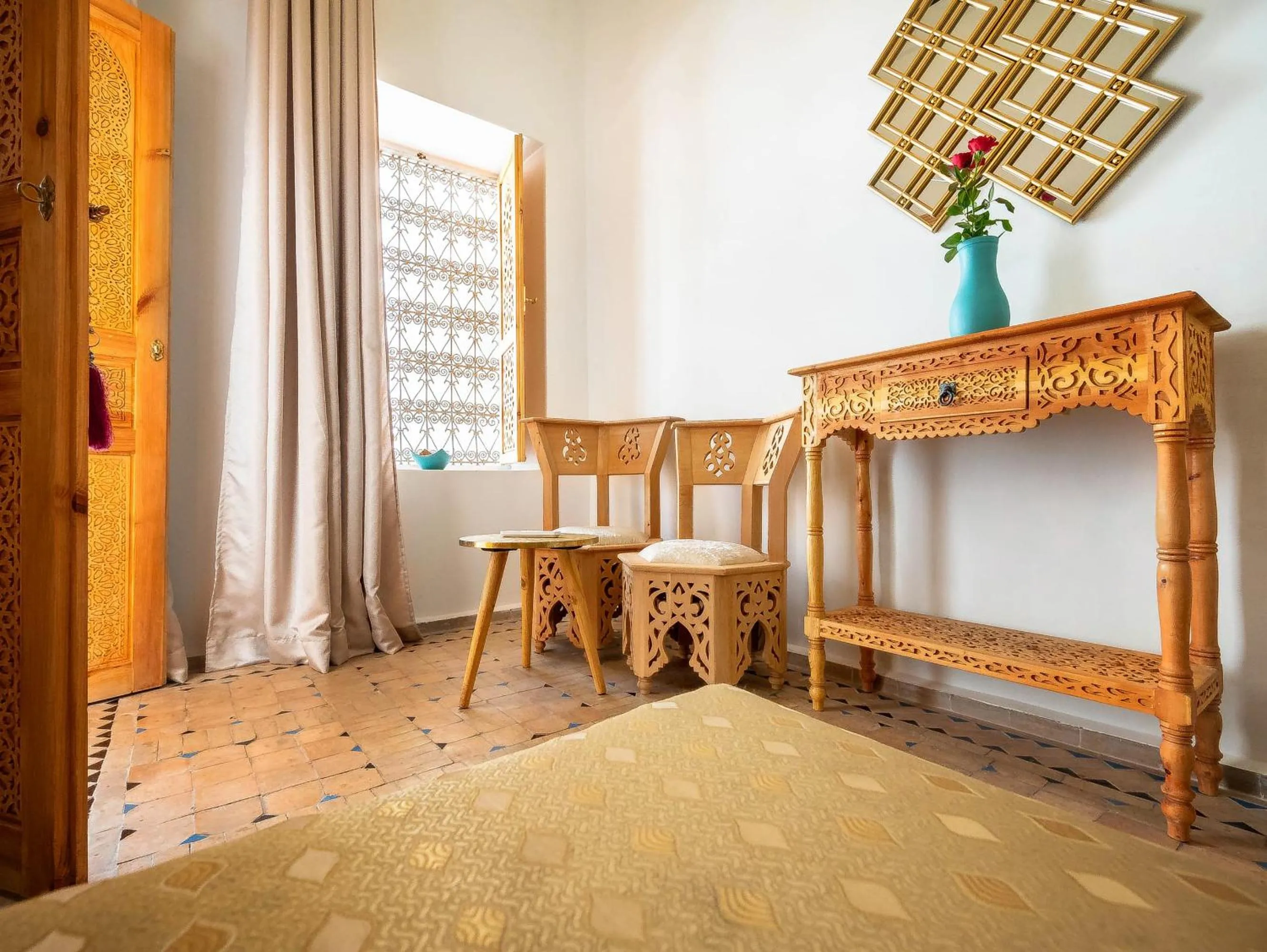 Bedroom, Bed in Riad La Croix Berbere