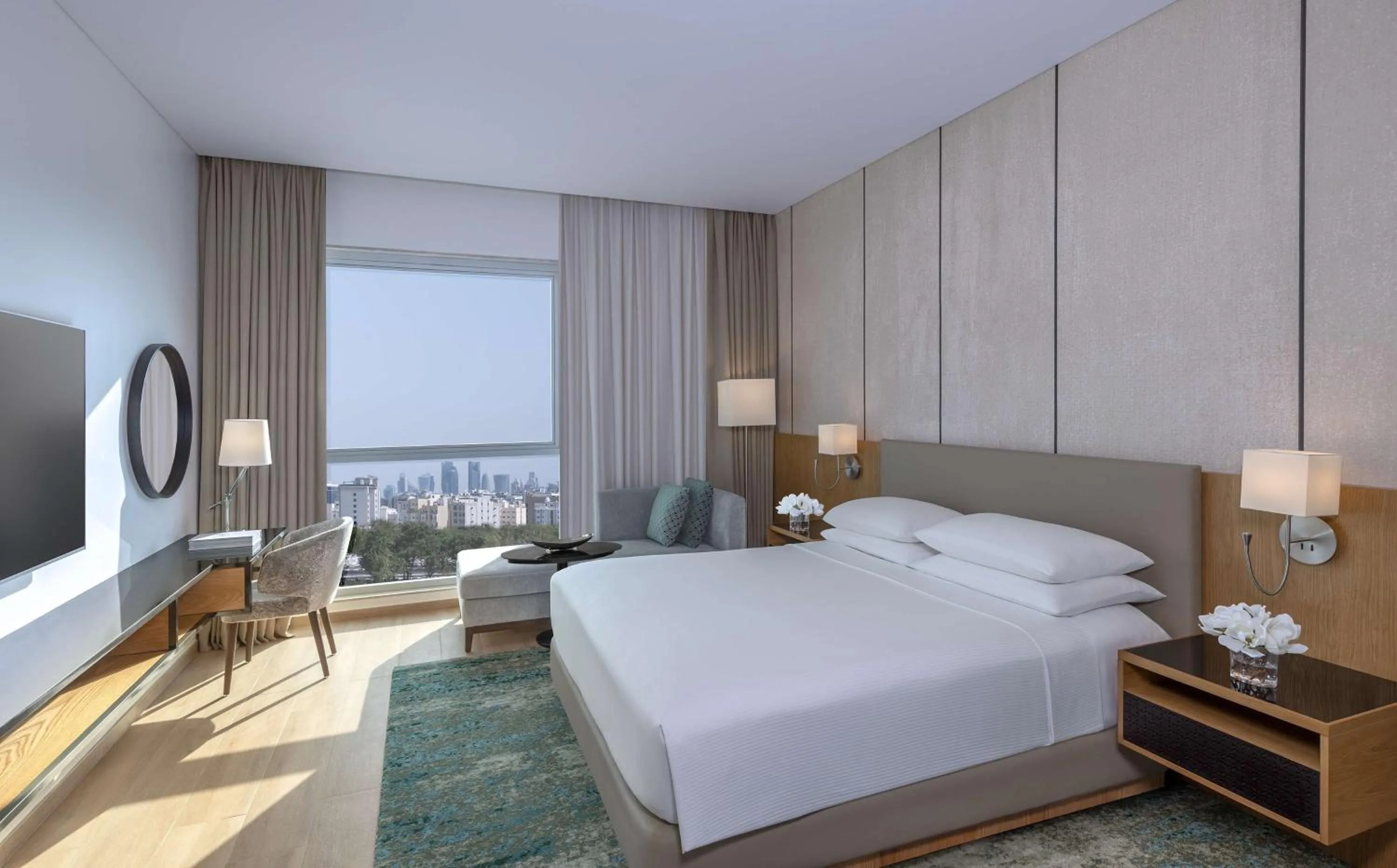 Bed in Hyatt Regency Oryx Doha